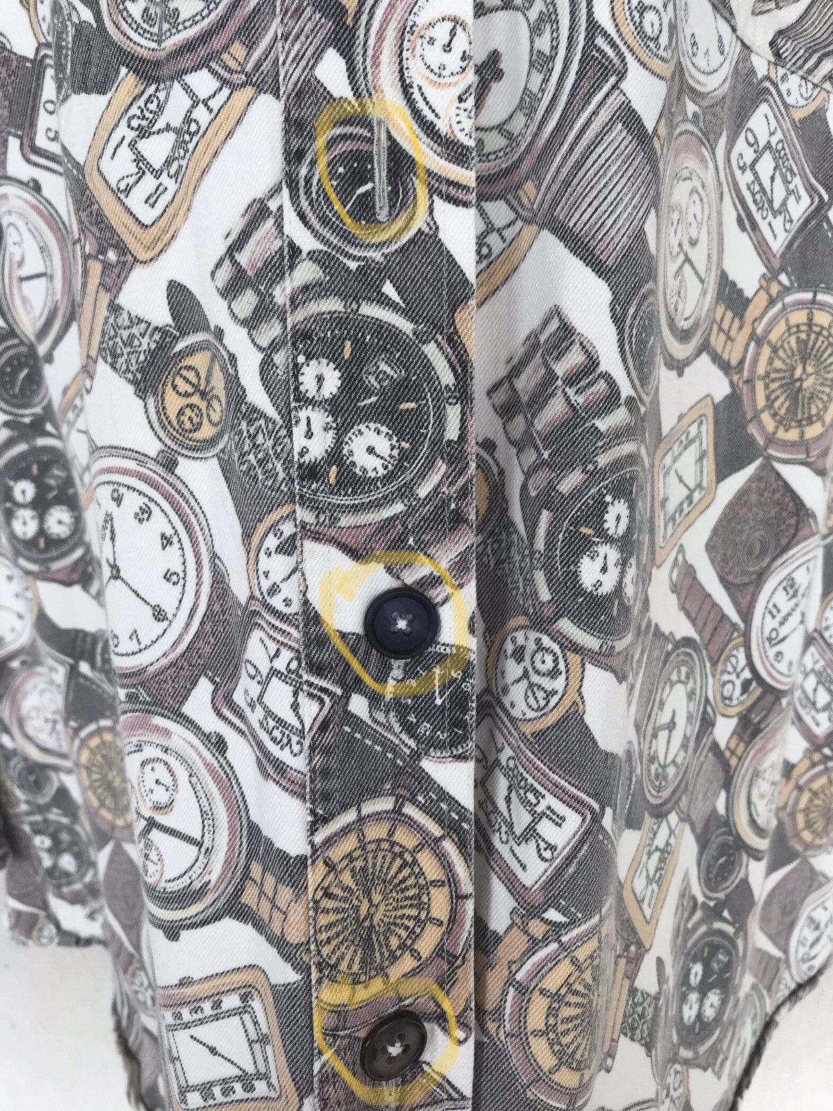 Armani × Vintage Vintage Armani Jeans Clock Ovprint Shirt Size S / US 4 / IT 40 - 5 Thumbnail