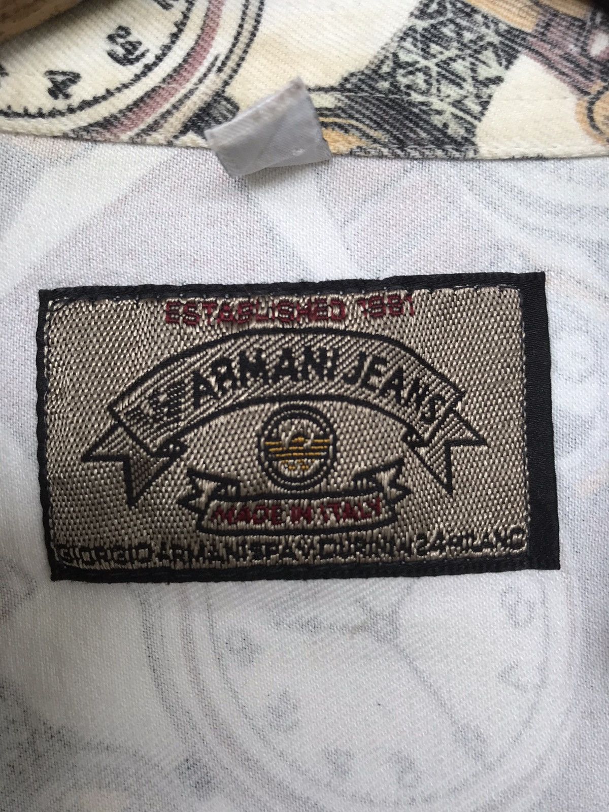 Armani × Vintage Vintage Armani Jeans Clock Ovprint Shirt Size S / US 4 / IT 40 - 10 Thumbnail