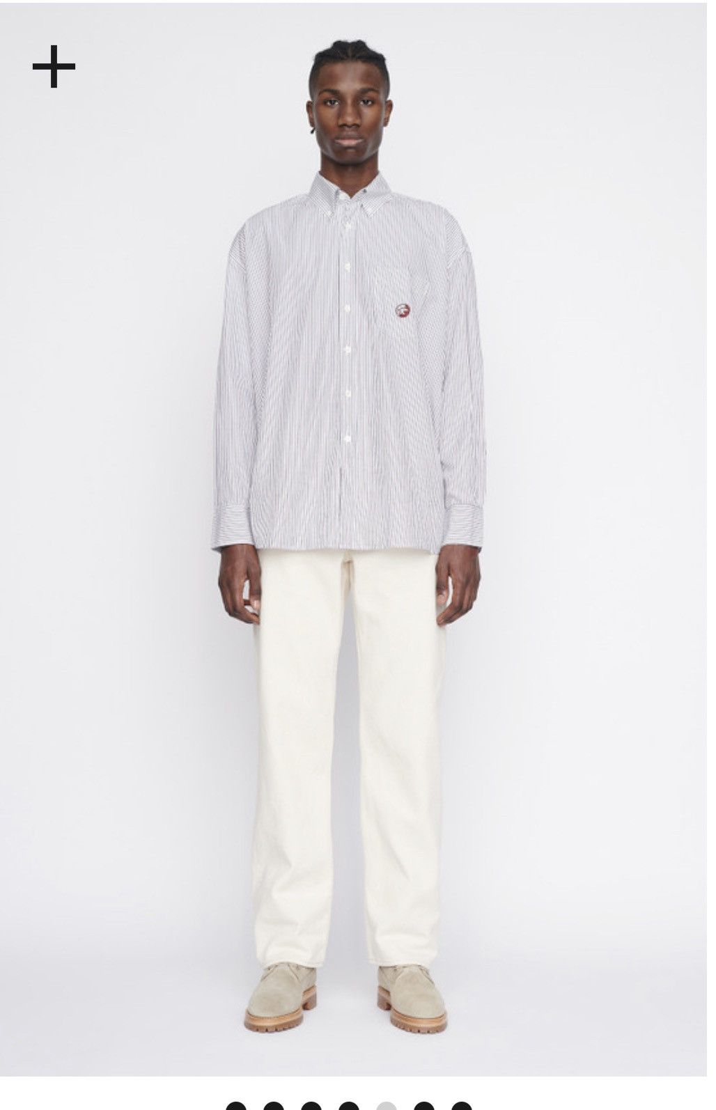 Our Legacy × Stussy Our Legacy Stussy Borrowed BD Shirt in Wine