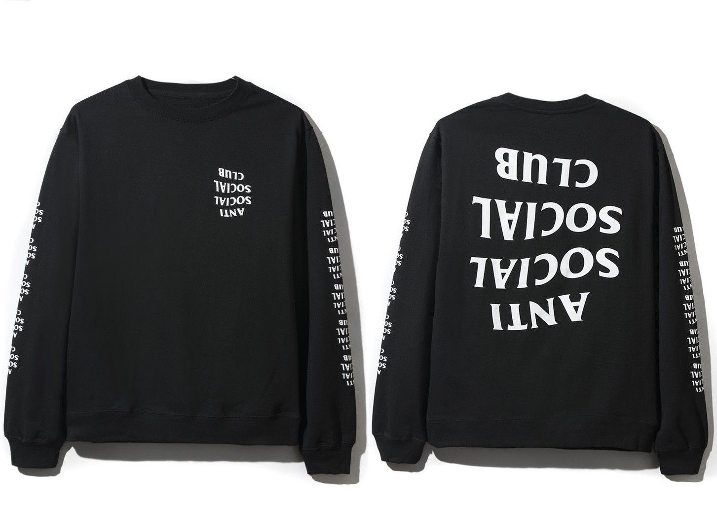 Anti Social Social Club DS ASSC Blacked out Black Long Sleeve Tee LS FTP KITH BAPE Size US XL / EU 56 / 4 - 7 Thumbnail