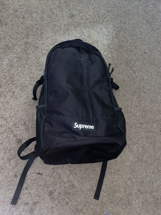 Black supreme backpack store ss18