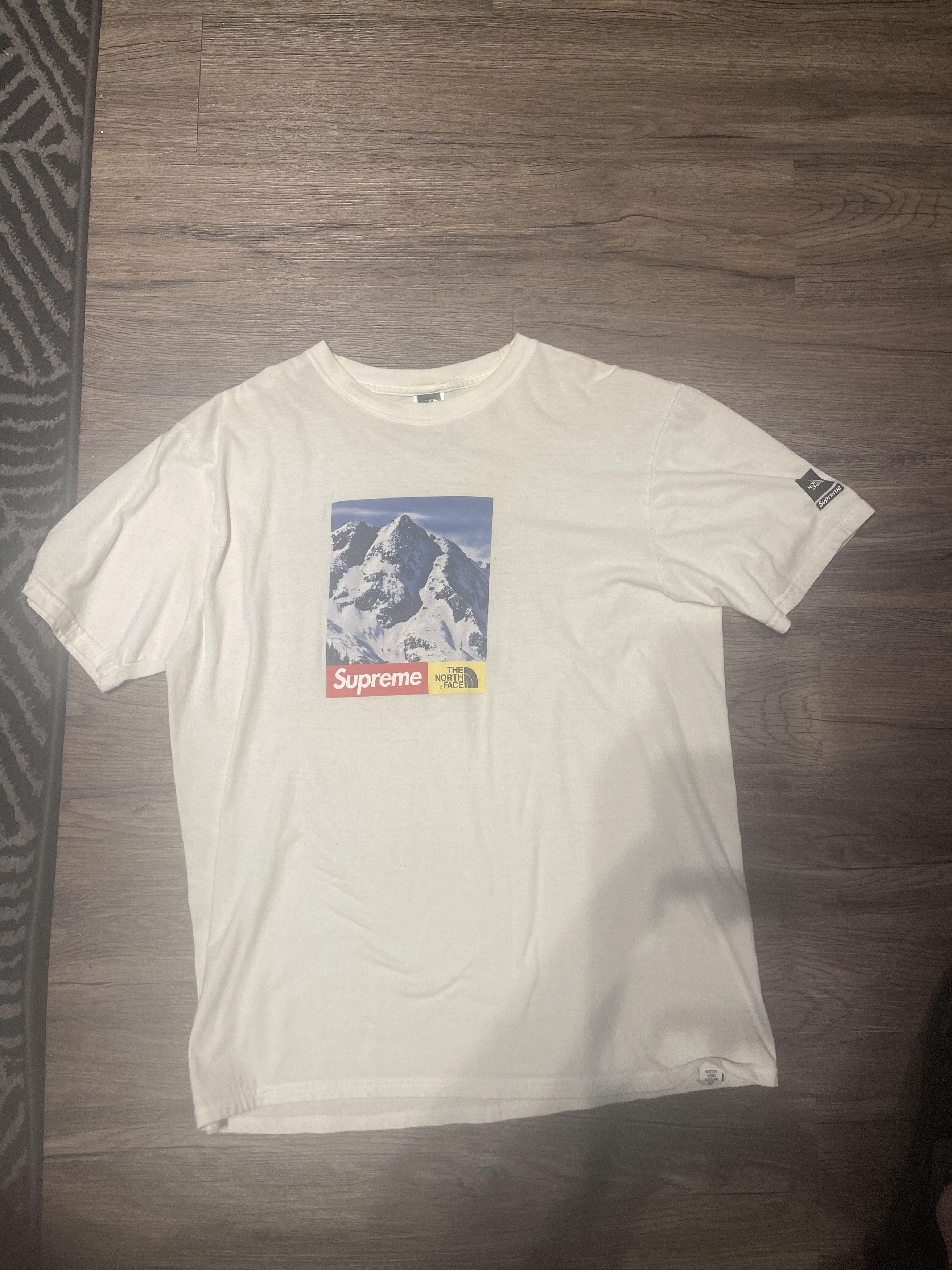 Supreme the north face mountain hot sale tee white