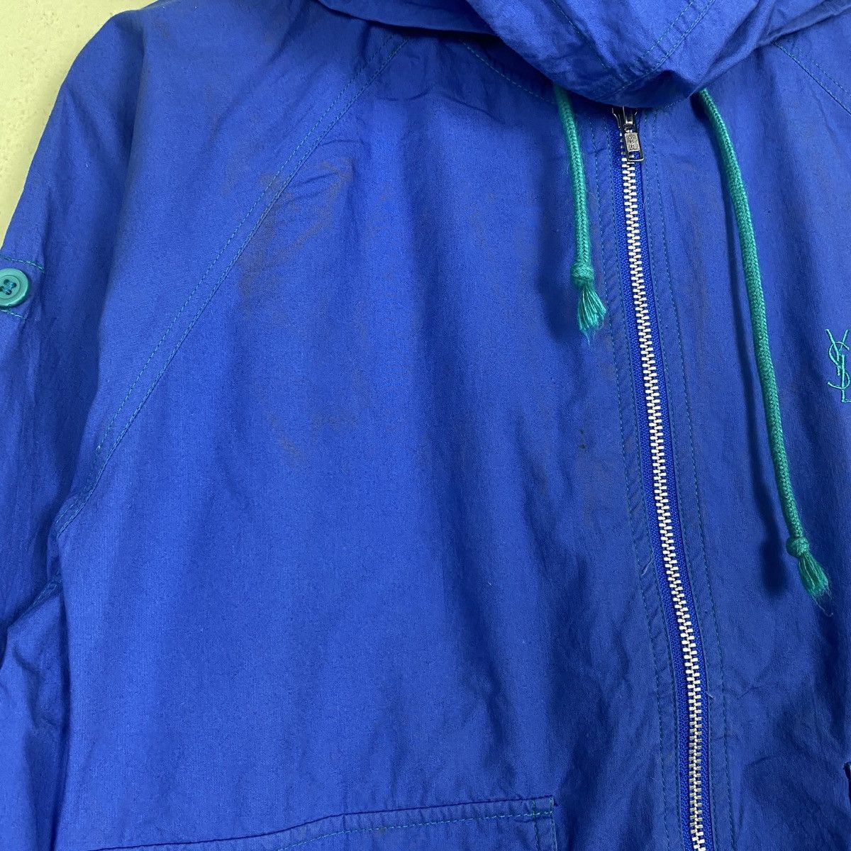 Vintage × Yves Saint Laurent Yves Saint Laurent Destressted Hoodie Jacket Size US S / EU 44-46 / 1 - 4 Thumbnail