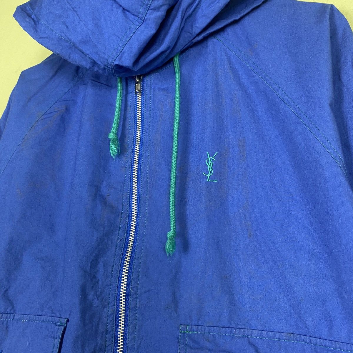 Vintage × Yves Saint Laurent Yves Saint Laurent Destressted Hoodie Jacket Size US S / EU 44-46 / 1 - 3 Thumbnail