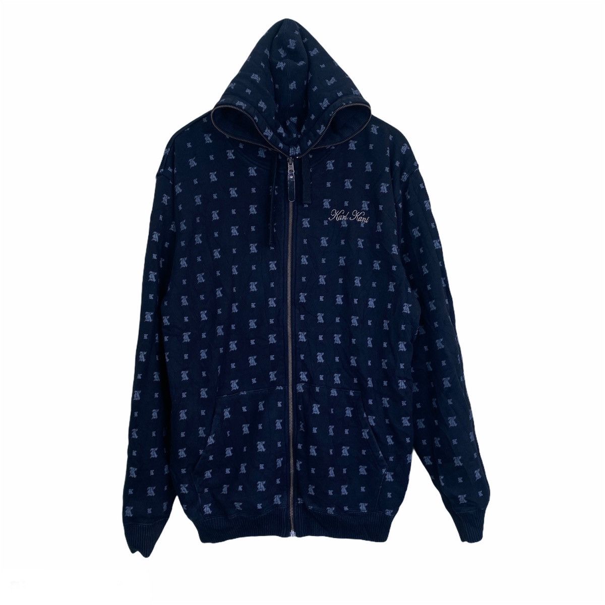 Karl Kani × Vintage Karl Kani Reverseble Zip Up Hoodie Size US L / EU 52-54 / 3 - 4 Thumbnail