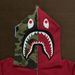 Bape Bape Half Camo Red Shark Full ZIp Up hoodie Size US L / EU 52-54 / 3 - 3 Thumbnail