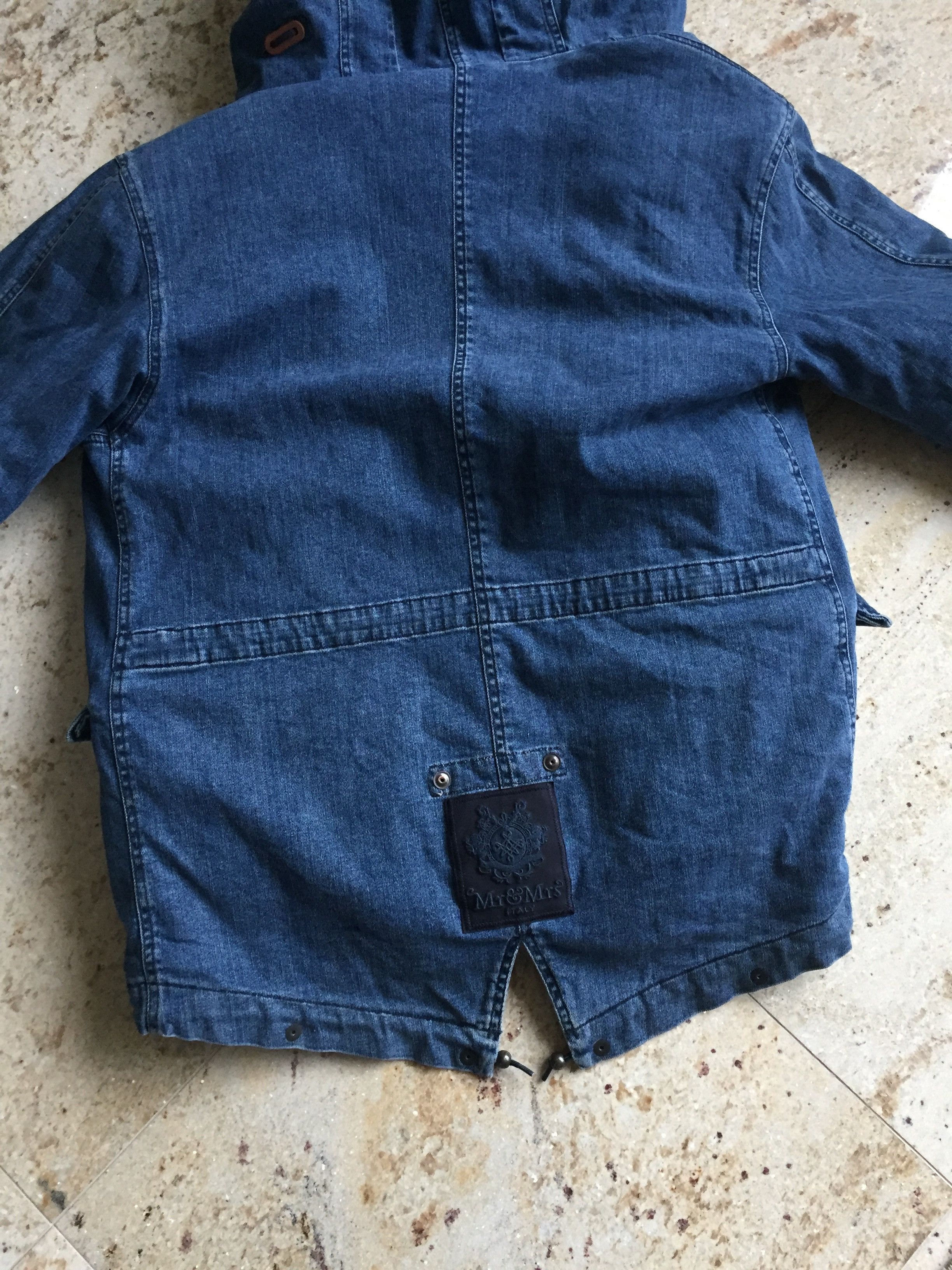 MR & MRS ITALY Denim Blue Fur Parka Size US M / EU 48-50 / 2 - 15 Thumbnail