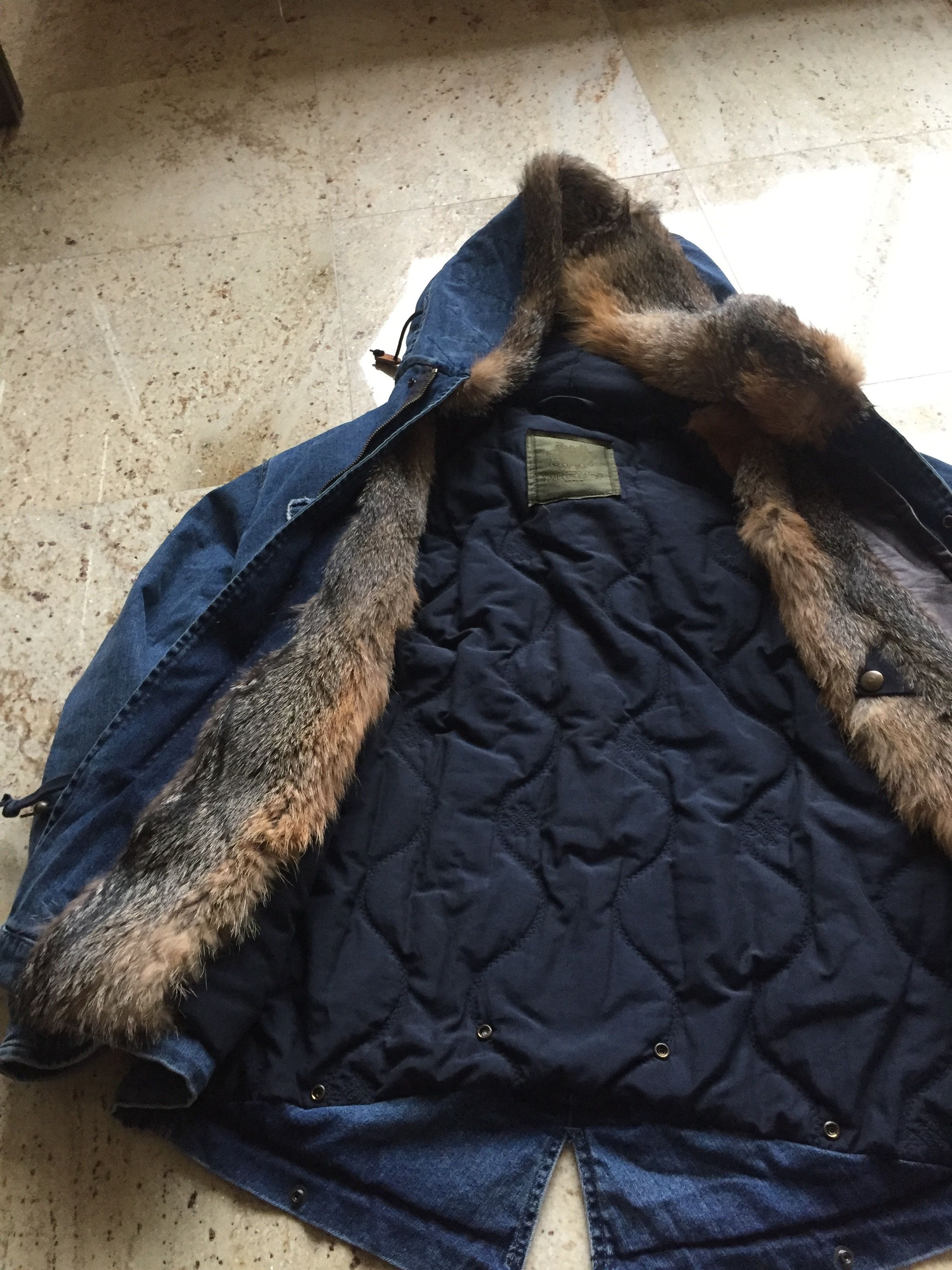 MR & MRS ITALY Denim Blue Fur Parka Size US M / EU 48-50 / 2 - 5 Thumbnail