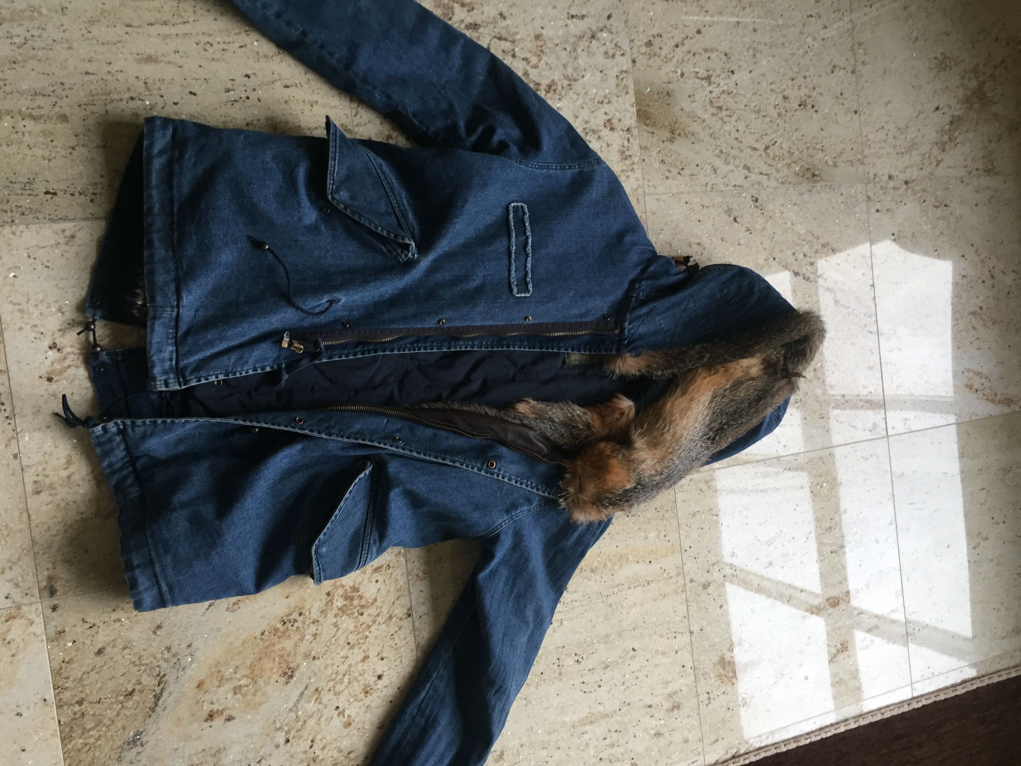 MR & MRS ITALY Denim Blue Fur Parka Size US M / EU 48-50 / 2 - 11 Thumbnail