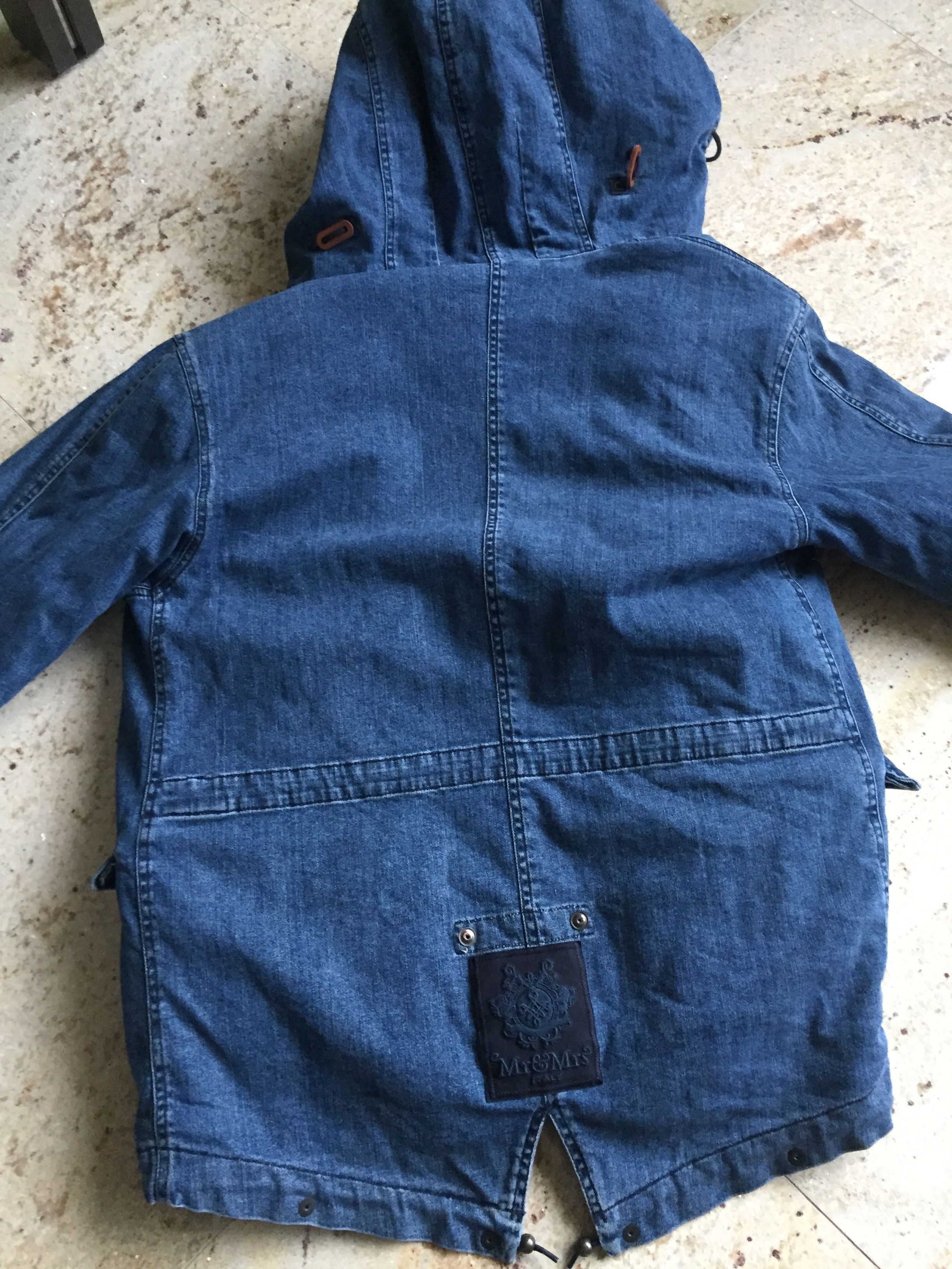 MR & MRS ITALY Denim Blue Fur Parka Size US M / EU 48-50 / 2 - 16 Thumbnail