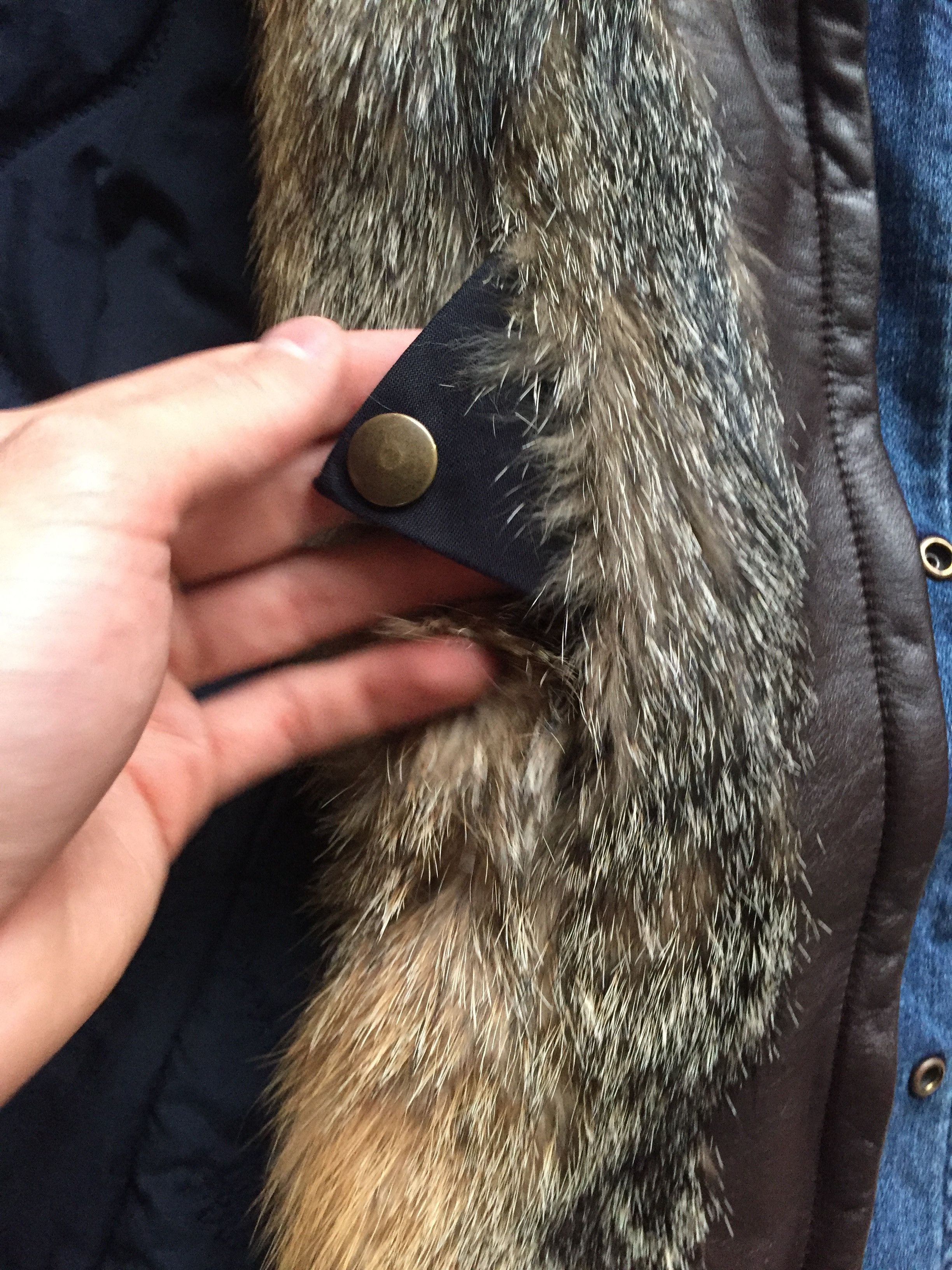 MR & MRS ITALY Denim Blue Fur Parka Size US M / EU 48-50 / 2 - 14 Thumbnail
