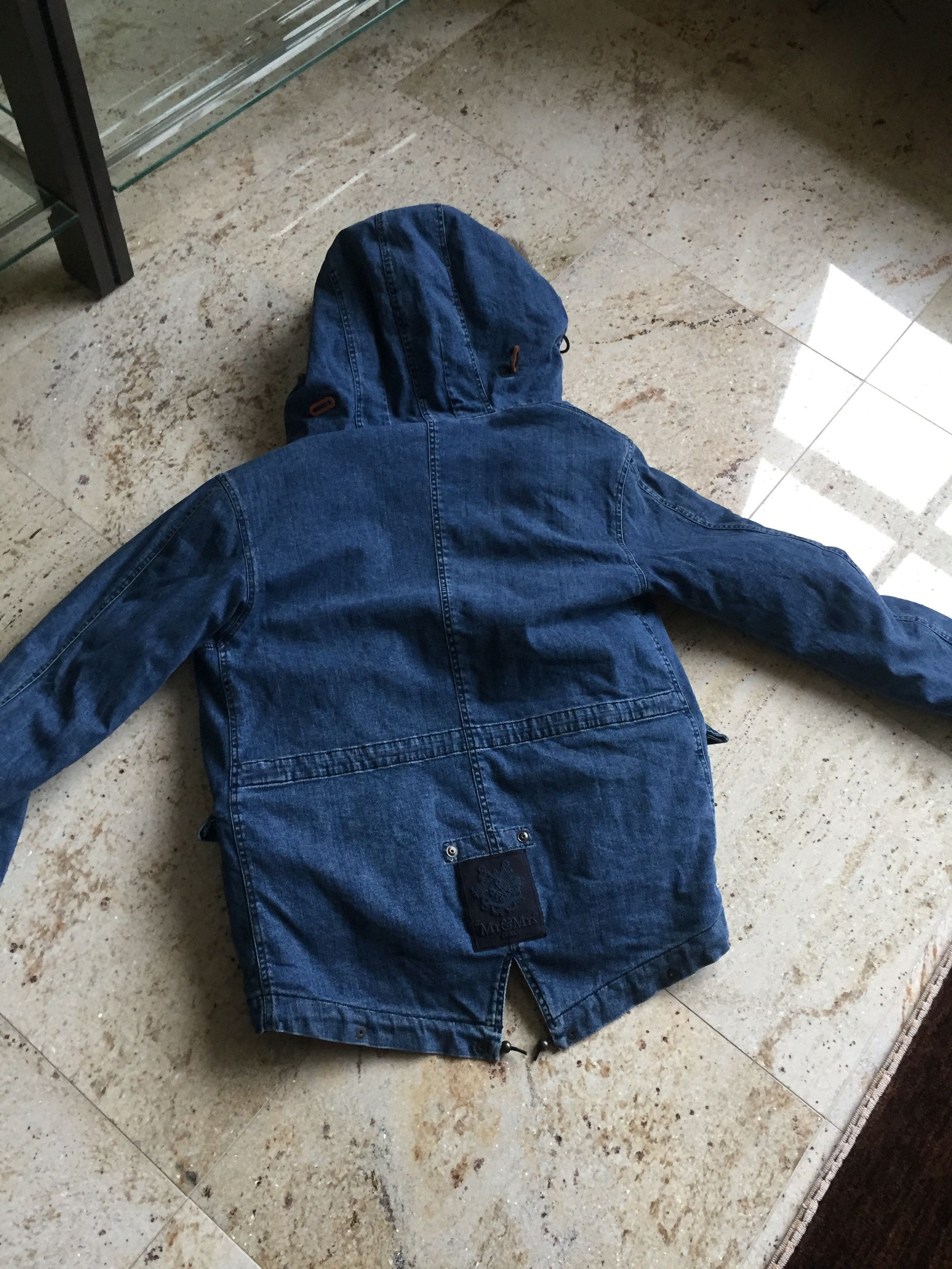 MR & MRS ITALY Denim Blue Fur Parka Size US M / EU 48-50 / 2 - 18 Thumbnail