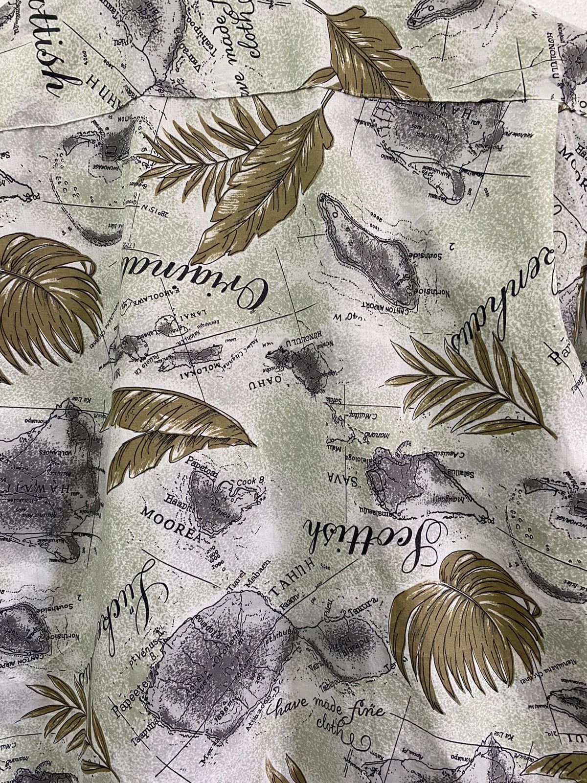 Vintage OG🔥80s Aloha Hawaiian Maps Rayon Shirts Size US M / EU 48-50 / 2 - 5 Thumbnail