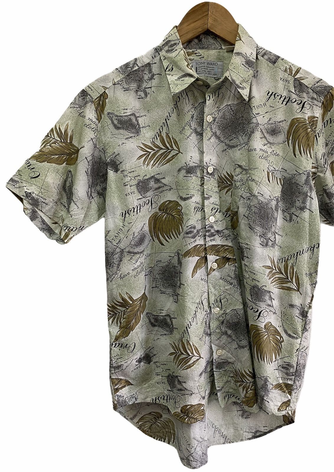 Vintage OG🔥80s Aloha Hawaiian Maps Rayon Shirts Size US M / EU 48-50 / 2 - 3 Thumbnail