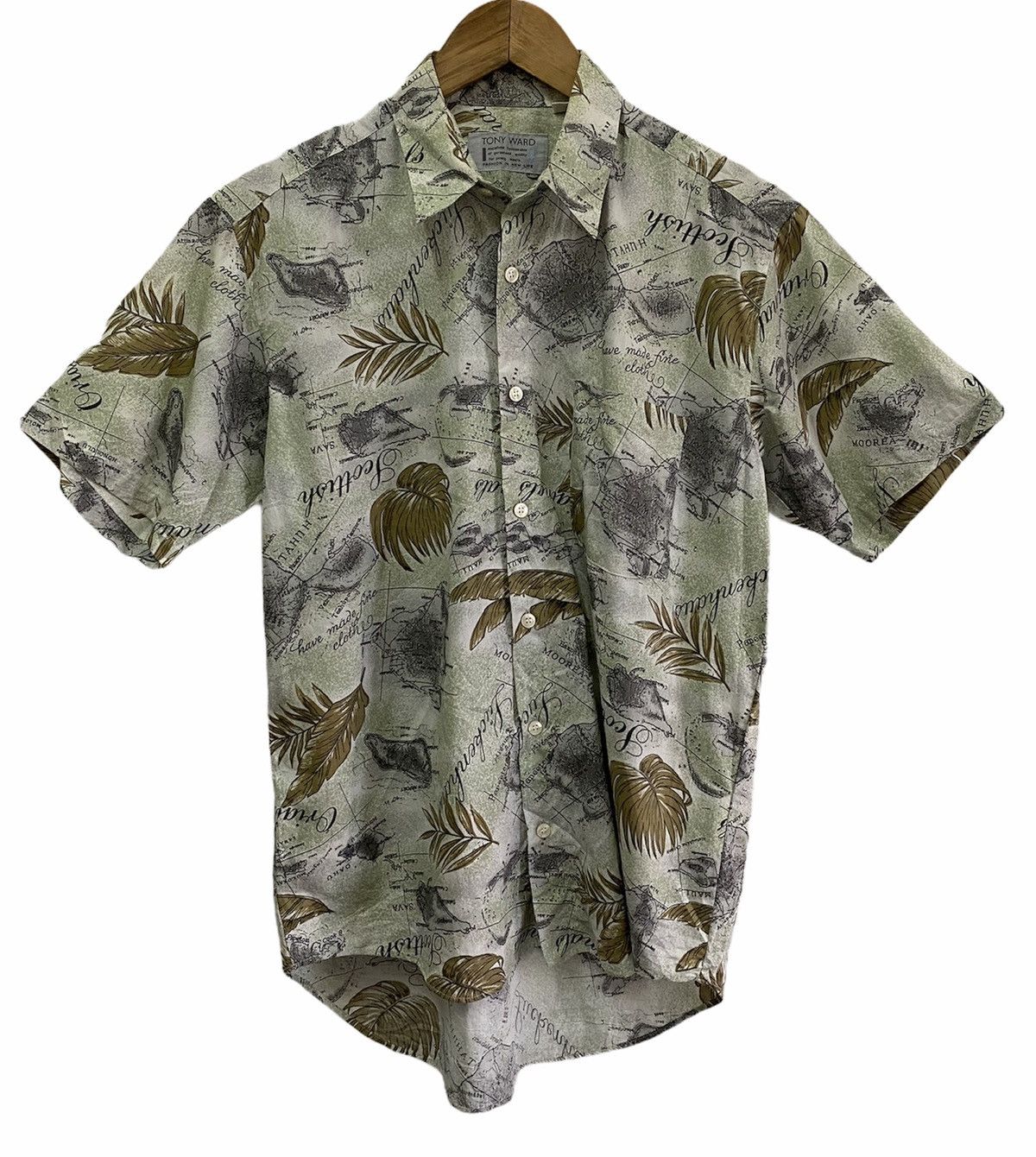 Vintage OG🔥80s Aloha Hawaiian Maps Rayon Shirts Size US M / EU 48-50 / 2 - 1 Thumbnail