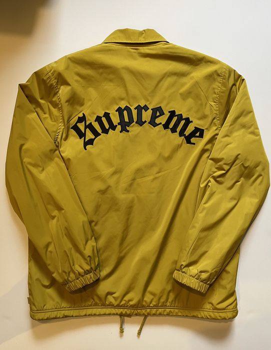 Supreme Supreme Old English Coach Jacket Gold/Mustard | Grailed