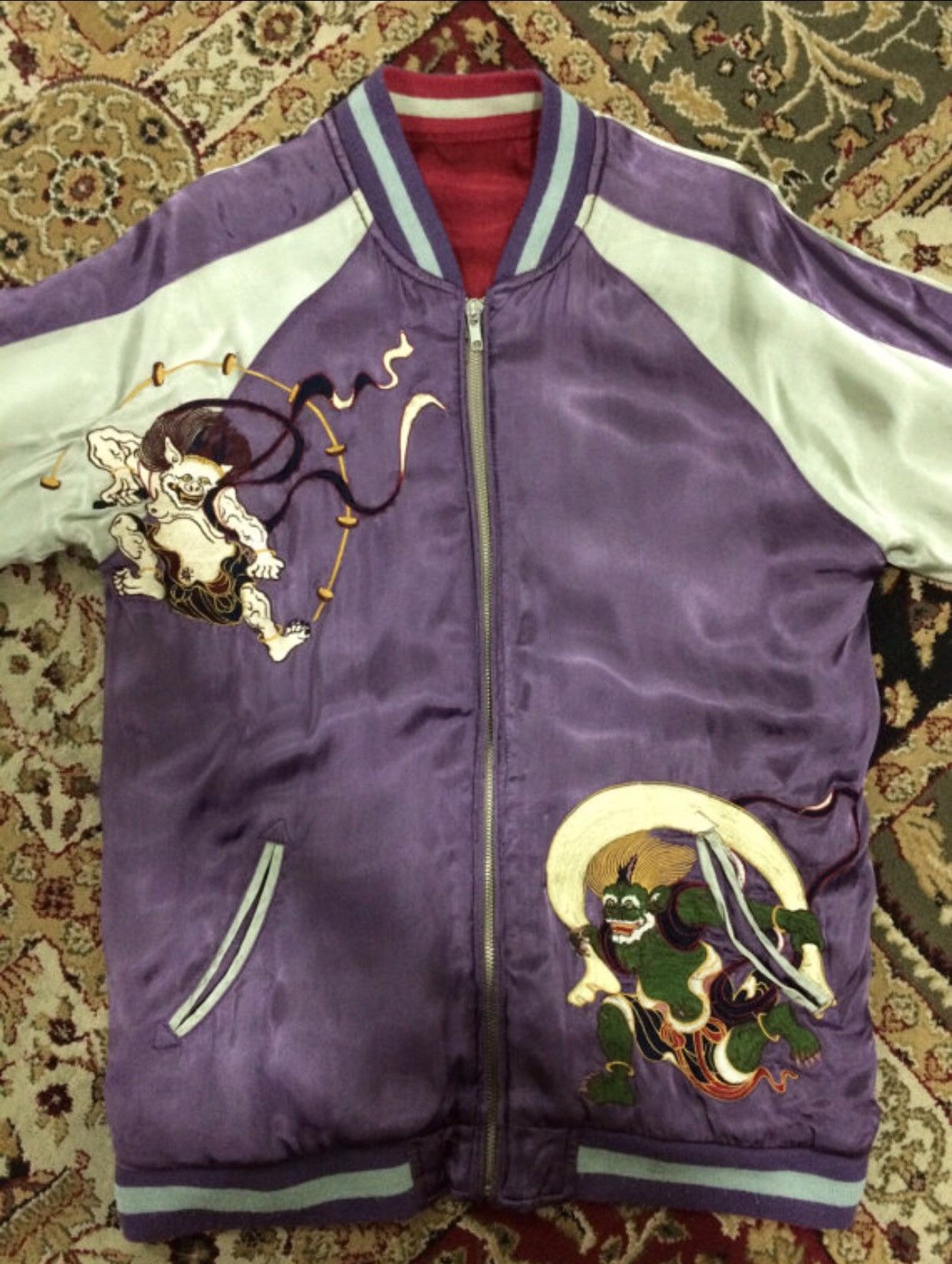 Other Sukajan Jacket Japan Embroidery Reversible Rayon Jacket Size US S / EU 44-46 / 1 - 4 Thumbnail
