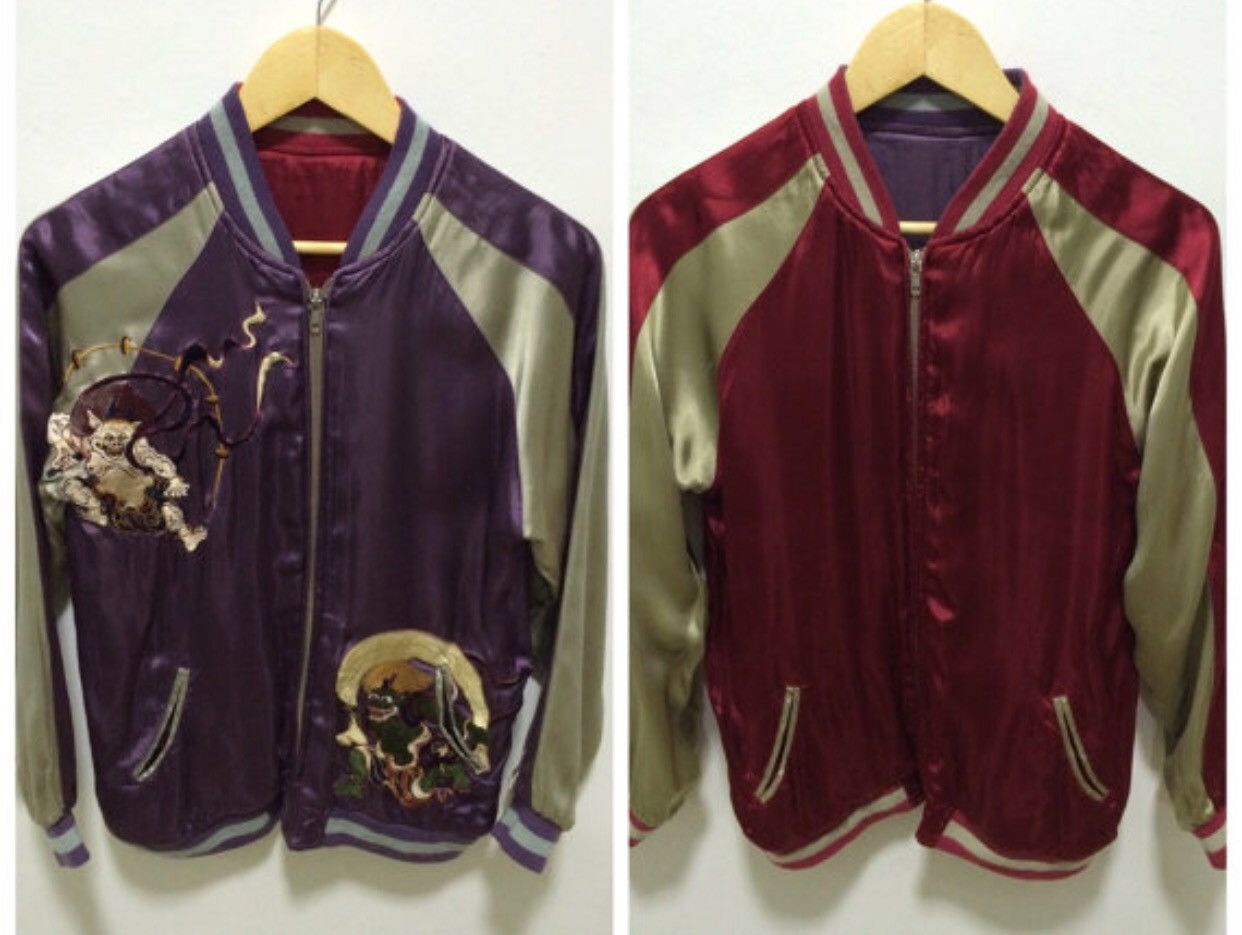 Other Sukajan Jacket Japan Embroidery Reversible Rayon Jacket Size US S / EU 44-46 / 1 - 2 Thumbnail