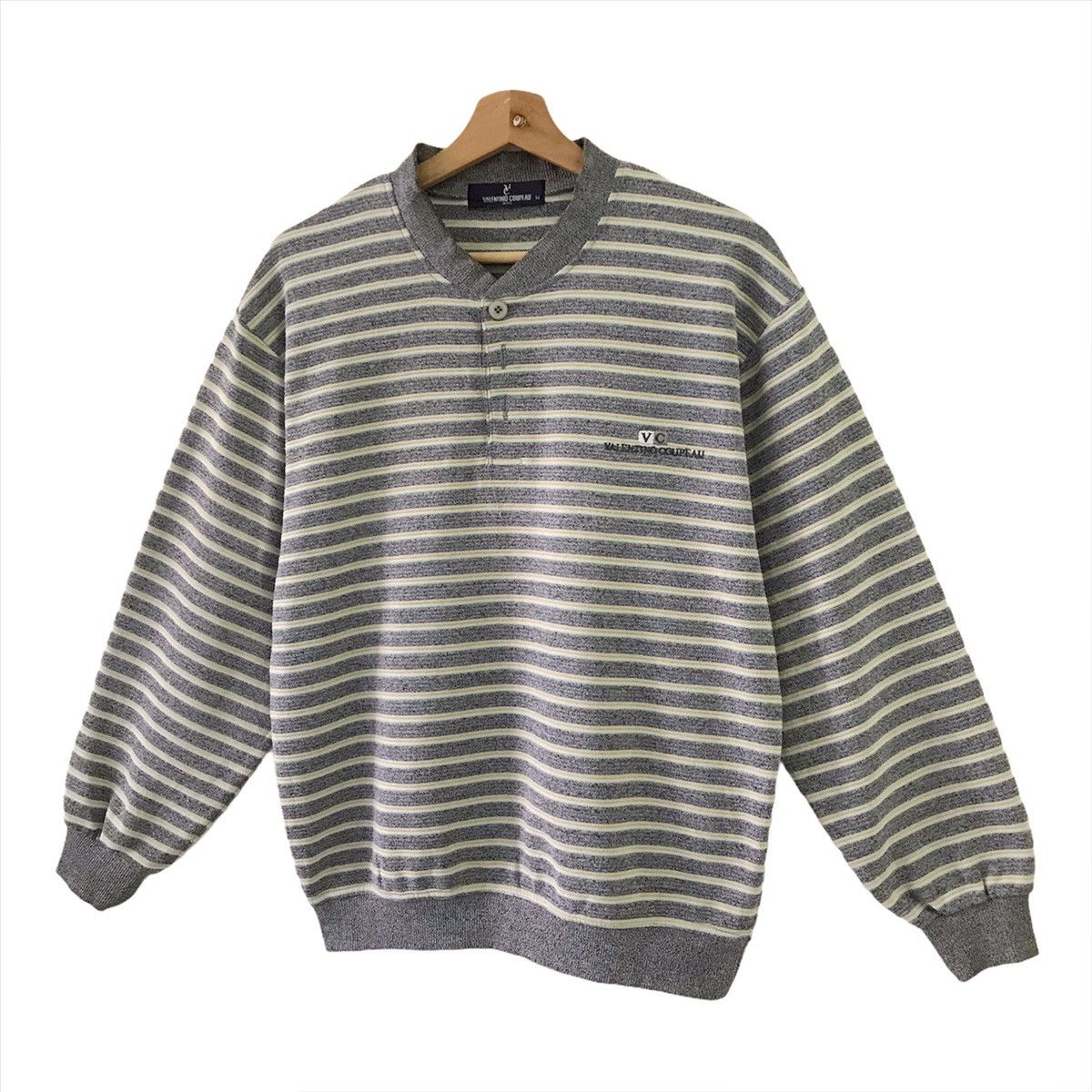 Designer × Valentino × Vintage Valentino Coupeau Button Up Crewneck Sweatshirt Size M Size US M / EU 48-50 / 2 - 3 Thumbnail