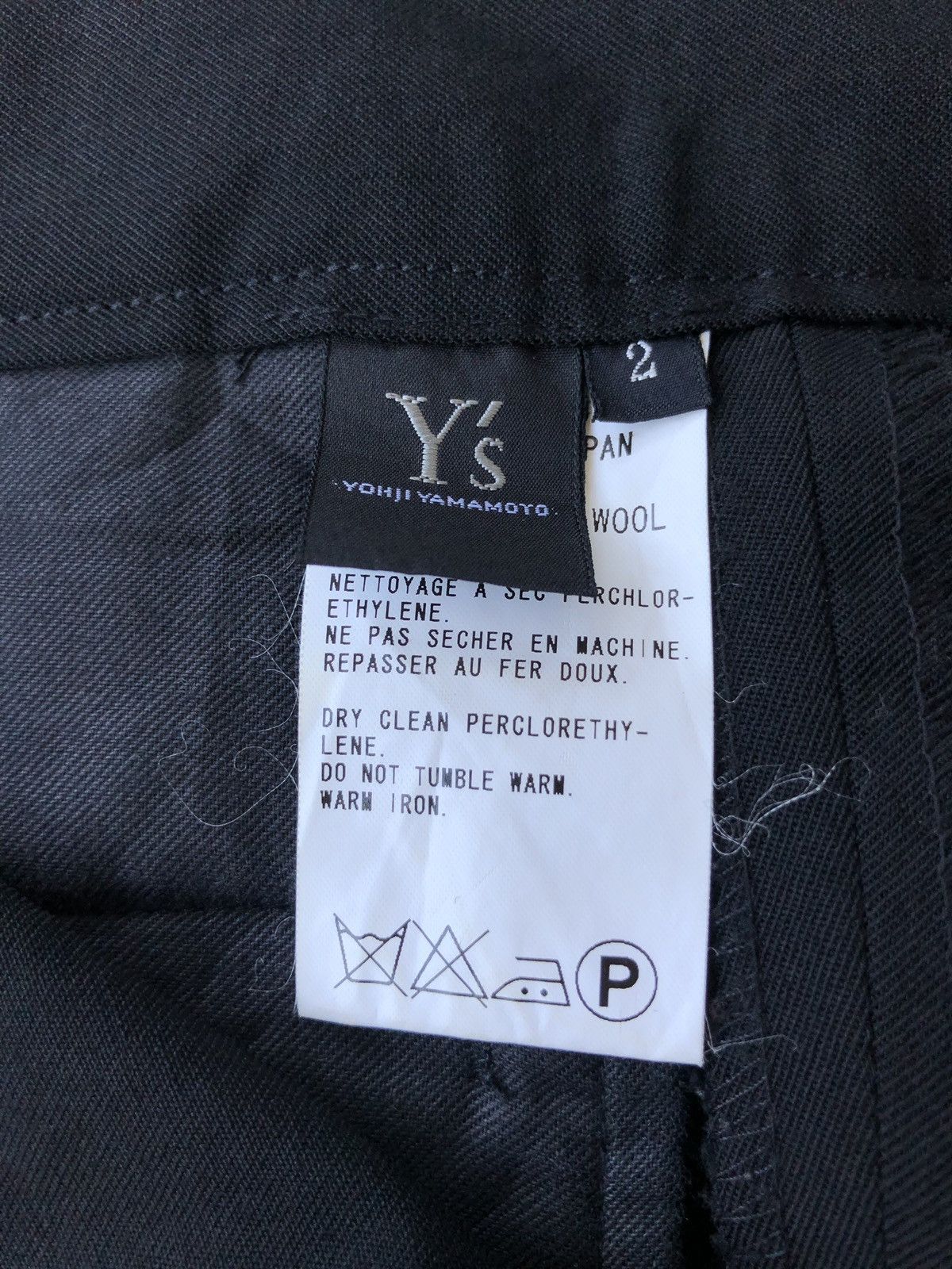 Yohji Yamamoto AW12 Yohji Yamamoto Black Minimalist High Waist Wool Pant Size US 26 / EU 42 - 6 Thumbnail