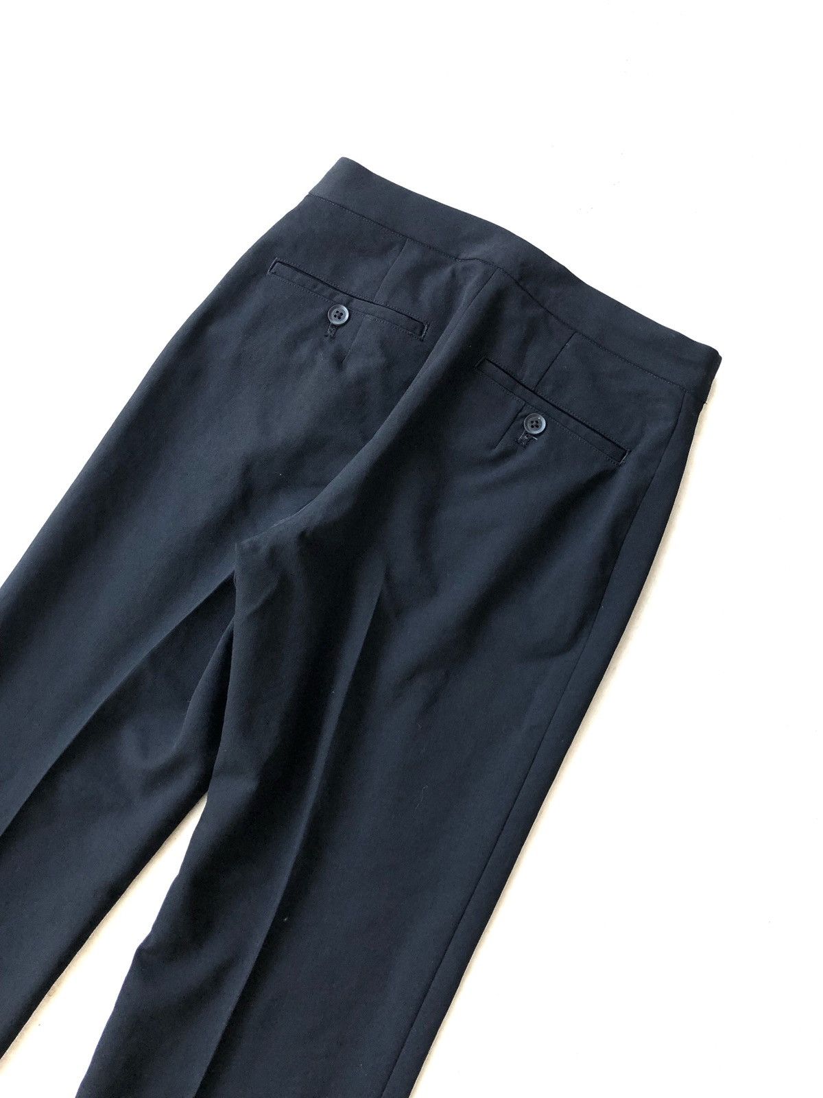 Yohji Yamamoto AW12 Yohji Yamamoto Black Minimalist High Waist Wool Pant Size US 26 / EU 42 - 5 Thumbnail