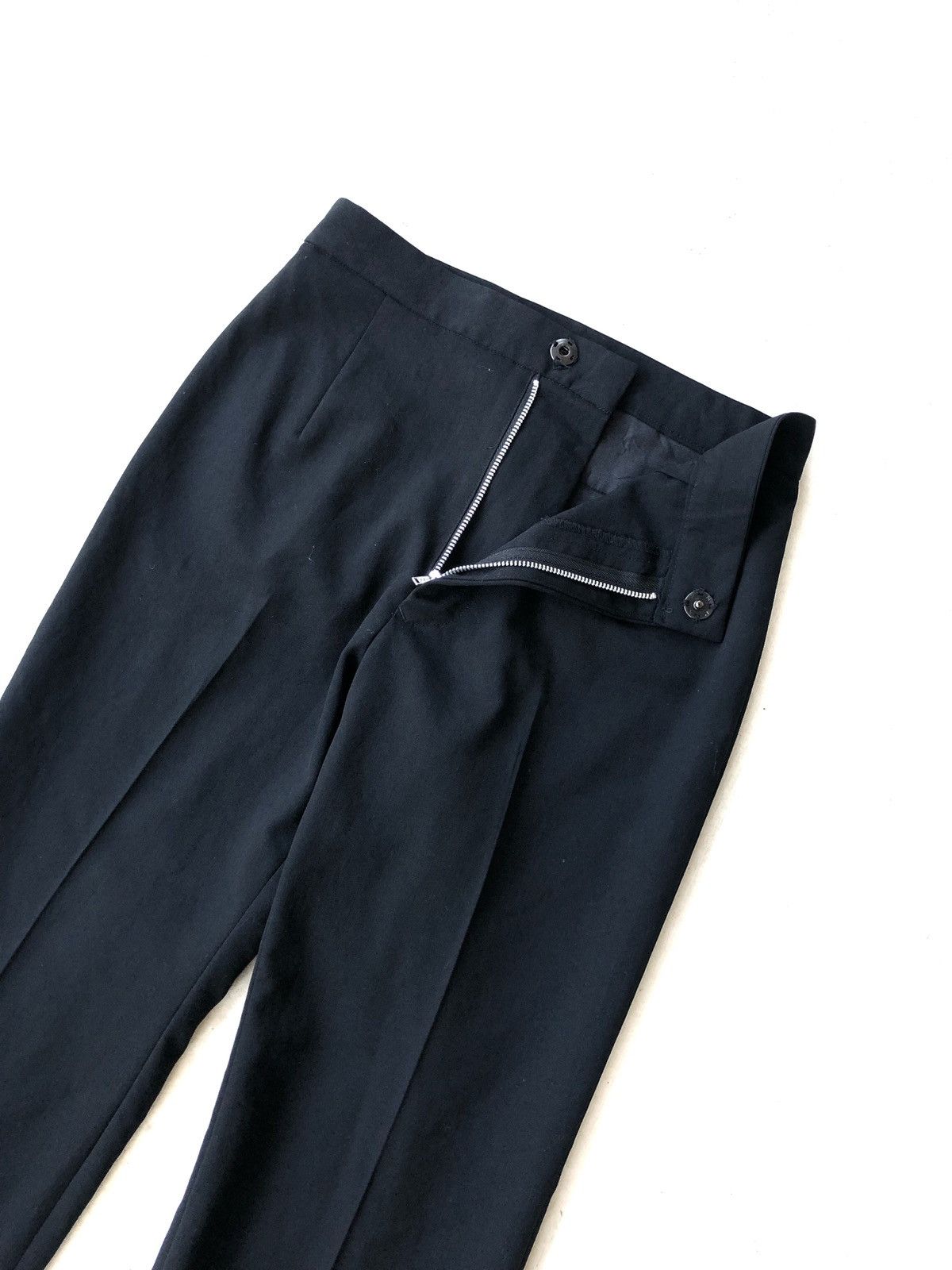 Yohji Yamamoto AW12 Yohji Yamamoto Black Minimalist High Waist Wool Pant Size US 26 / EU 42 - 1 Thumbnail