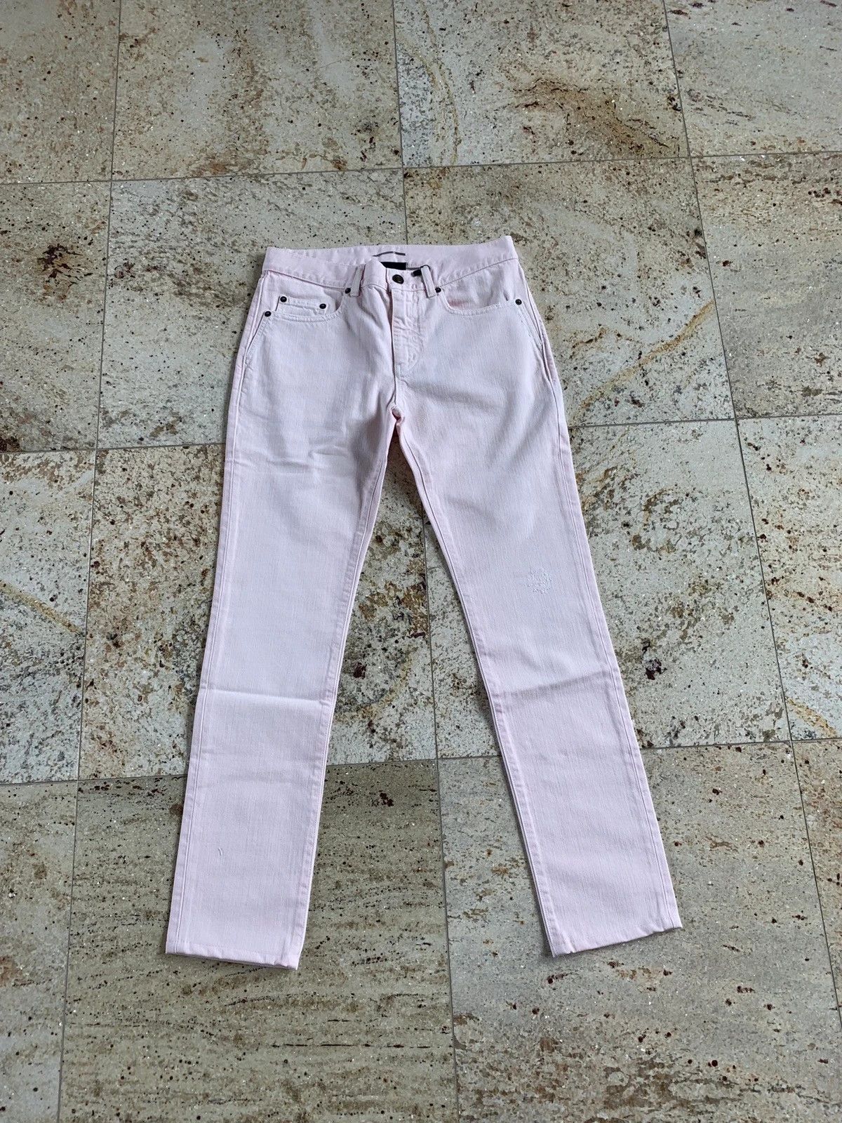 Saint Laurent Paris SS18 D02 Light Pink Denim Size US 27 - 7 Thumbnail