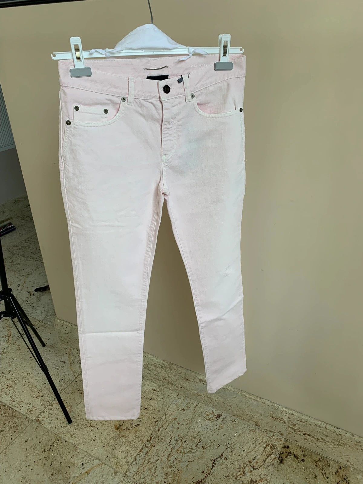 Saint Laurent Paris SS18 D02 Light Pink Denim Size US 27 - 3 Thumbnail