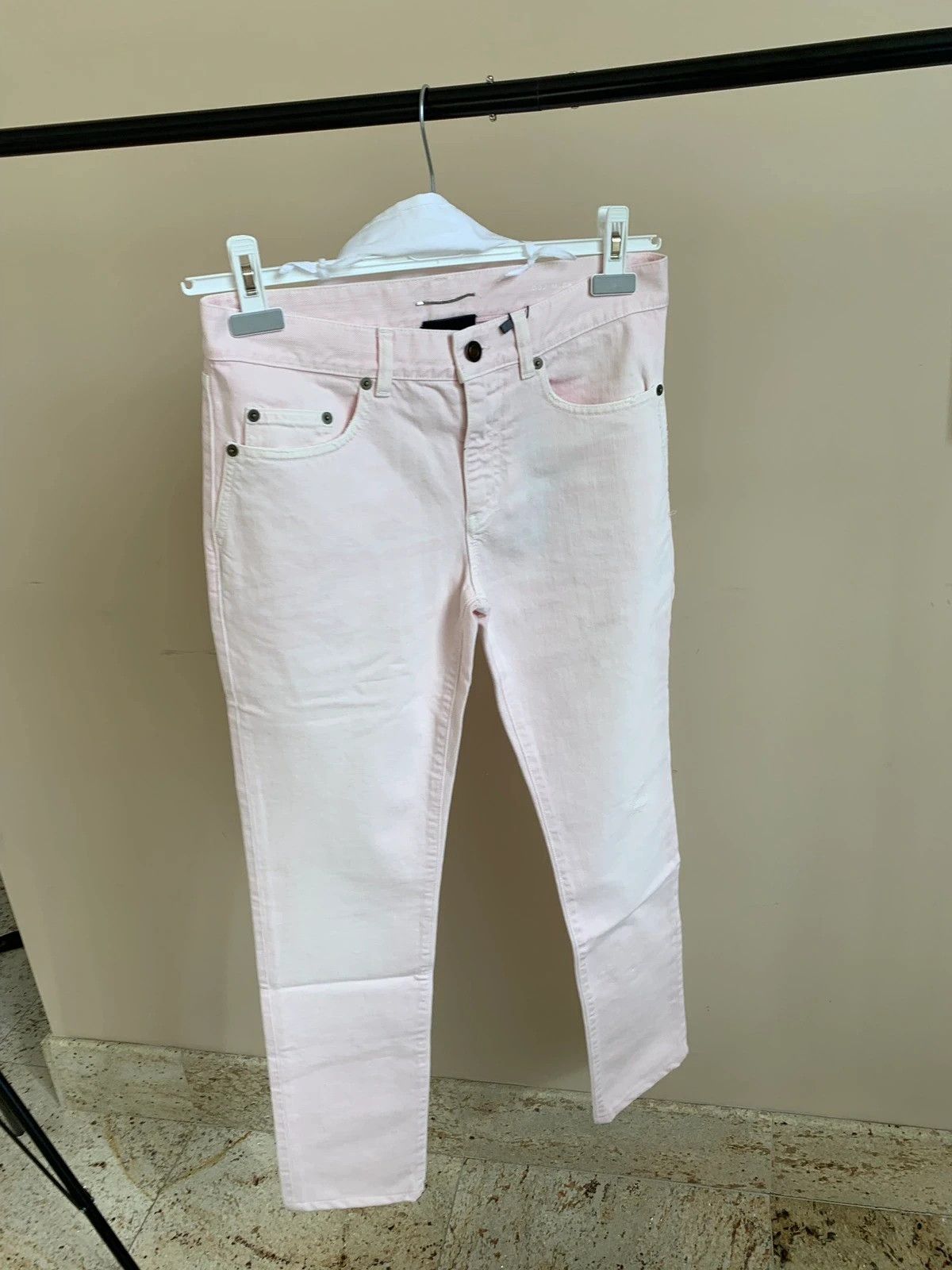 Saint Laurent Paris SS18 D02 Light Pink Denim Size US 27 - 2 Thumbnail