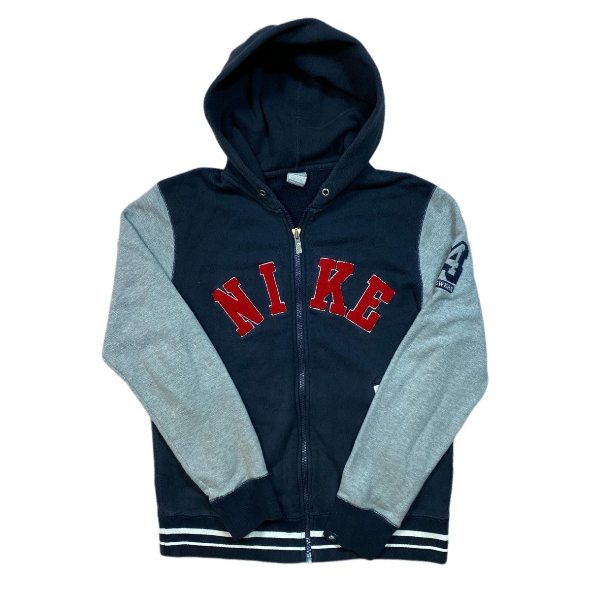 NIKE VINTAGE 90s SPELLOUT LOGO ZIP UP HOODIE