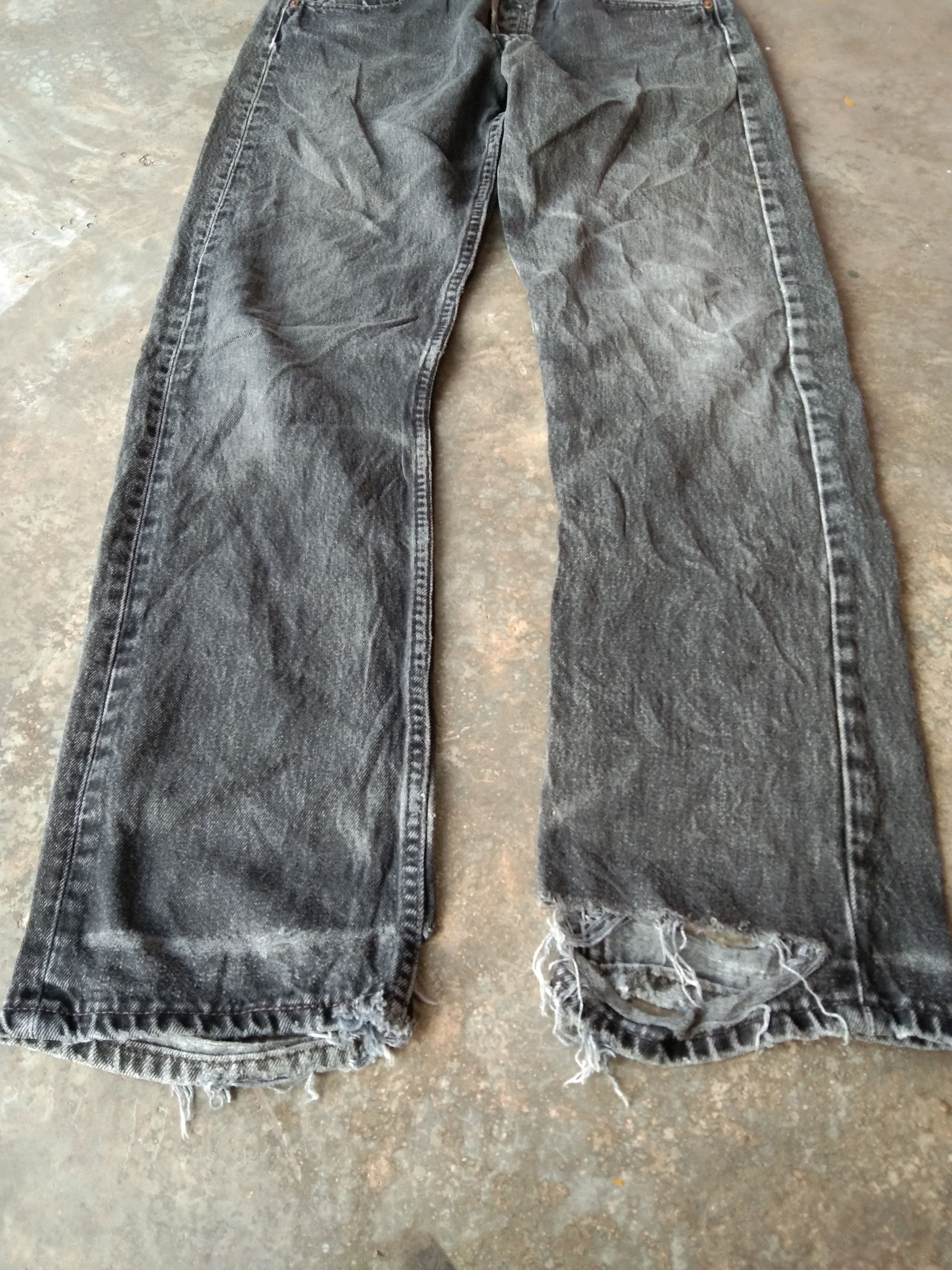Levi's 90s Distressed Faded Black Vintage Levi's 501 Jeans USA Size US 30 / EU 46 - 6 Thumbnail