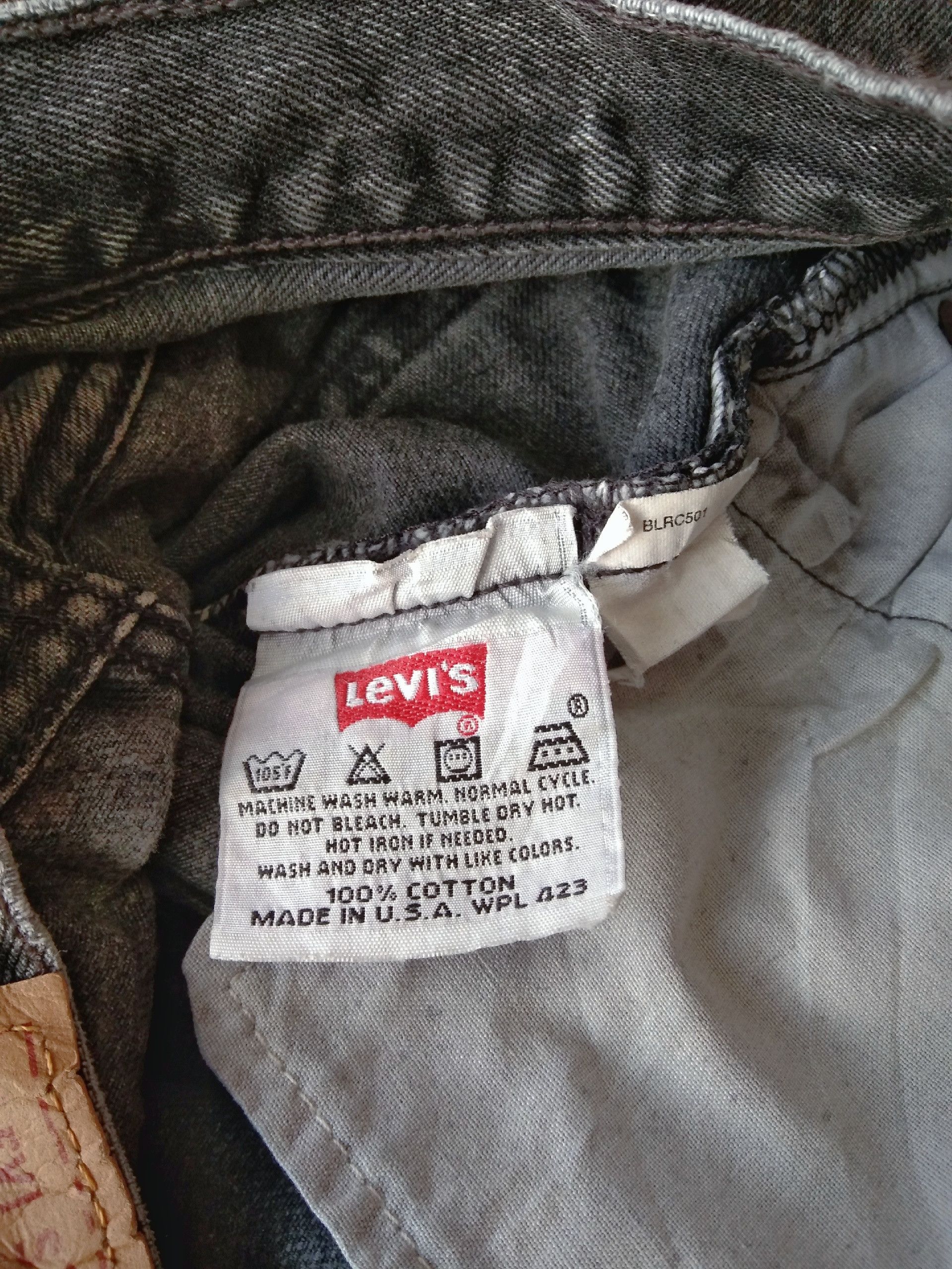Levi's 90s Distressed Faded Black Vintage Levi's 501 Jeans USA Size US 30 / EU 46 - 10 Thumbnail