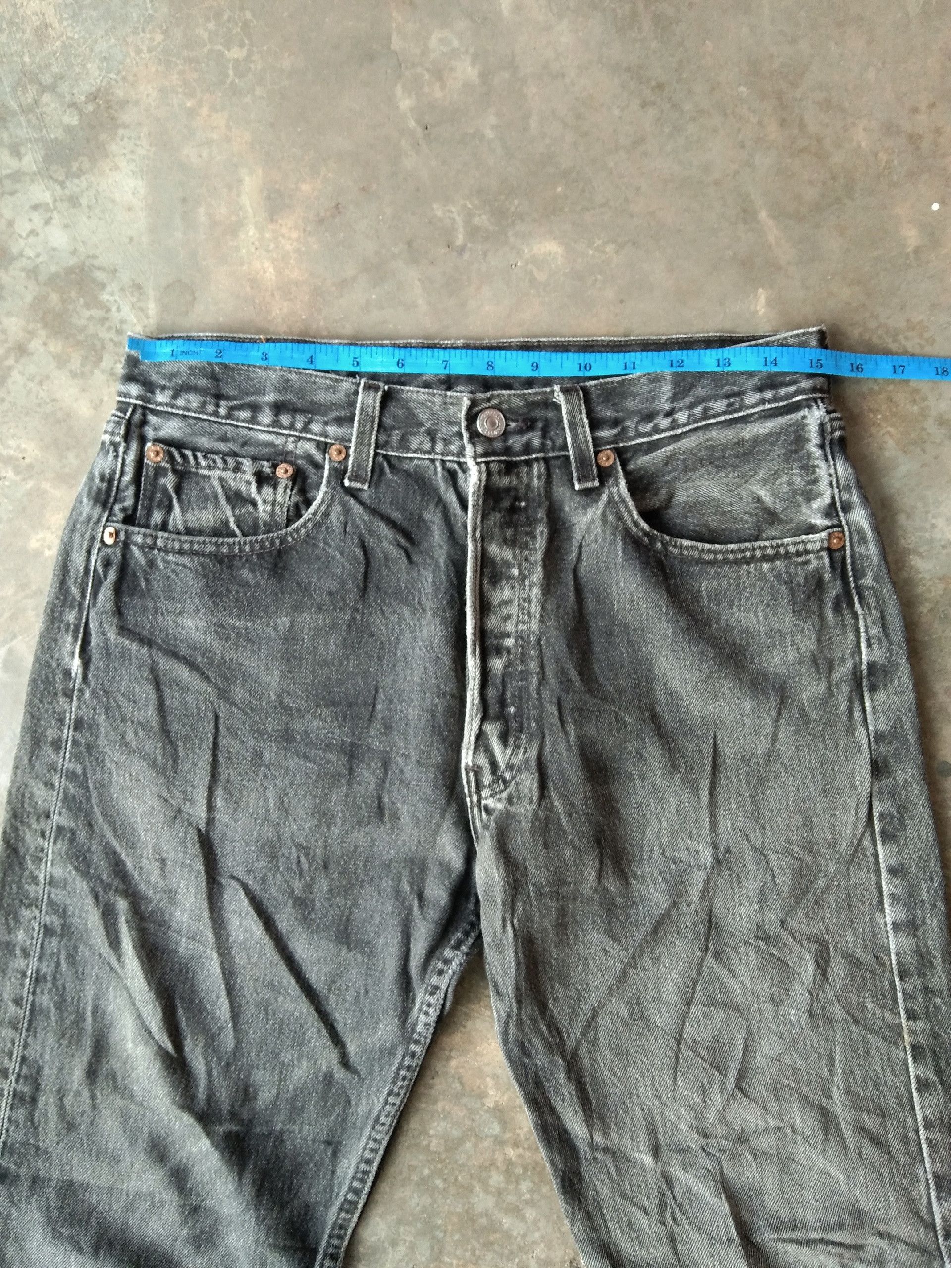 Levi's 90s Distressed Faded Black Vintage Levi's 501 Jeans USA Size US 30 / EU 46 - 7 Thumbnail