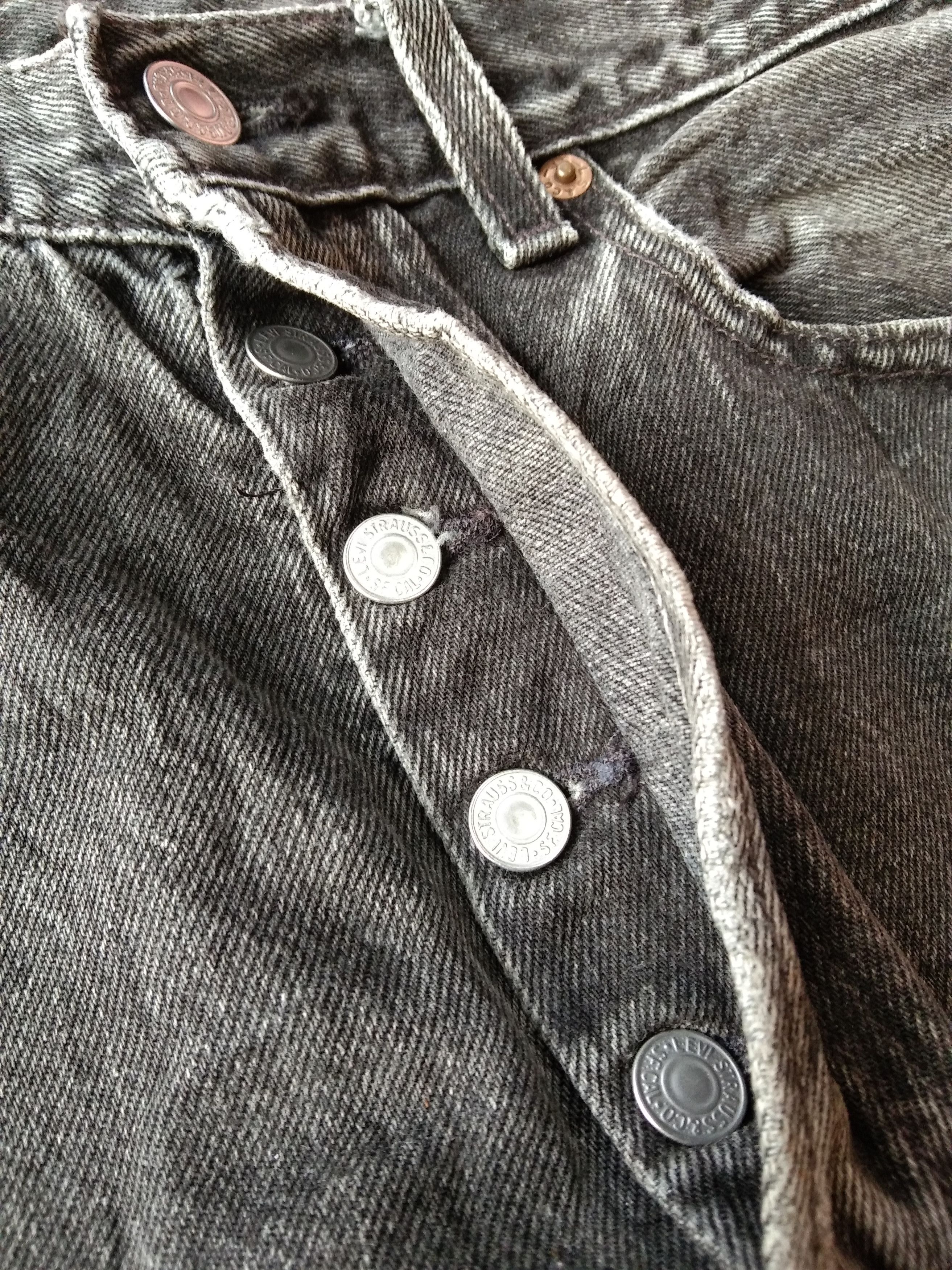 Levi's 90s Distressed Faded Black Vintage Levi's 501 Jeans USA Size US 30 / EU 46 - 8 Thumbnail
