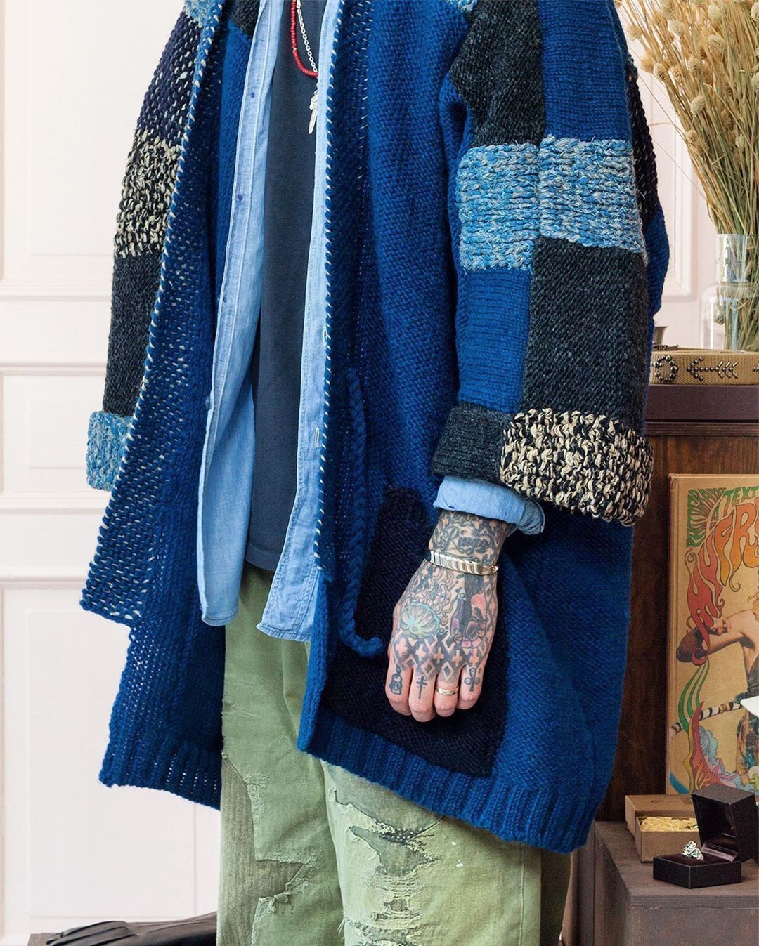 Kapital Tugihagi Kesa Handknit Cardigan Size US L / EU 52-54 / 3 - 5 Thumbnail