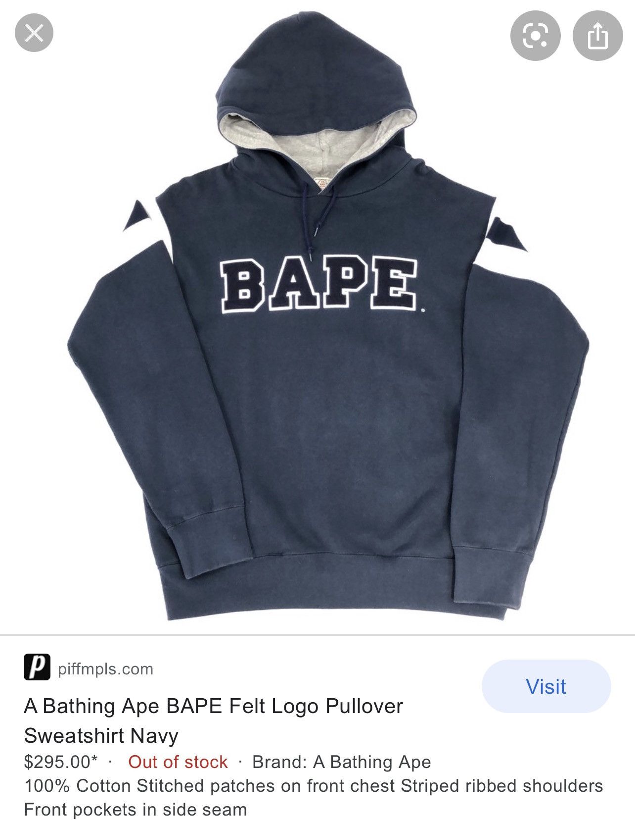 Bape Bape felt logo pullover Size US L / EU 52-54 / 3 - 4 Thumbnail