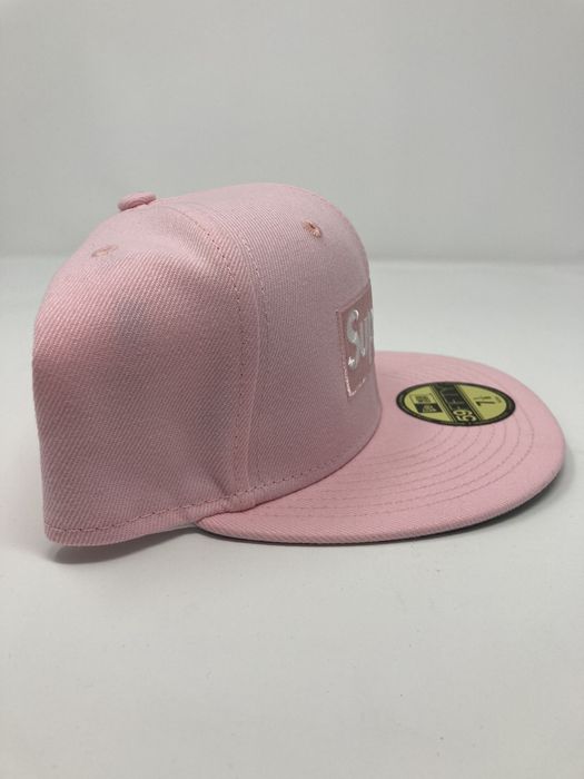 Supreme Supreme New Era Champions Box Logo Fitted Hat Pink 7 1/8