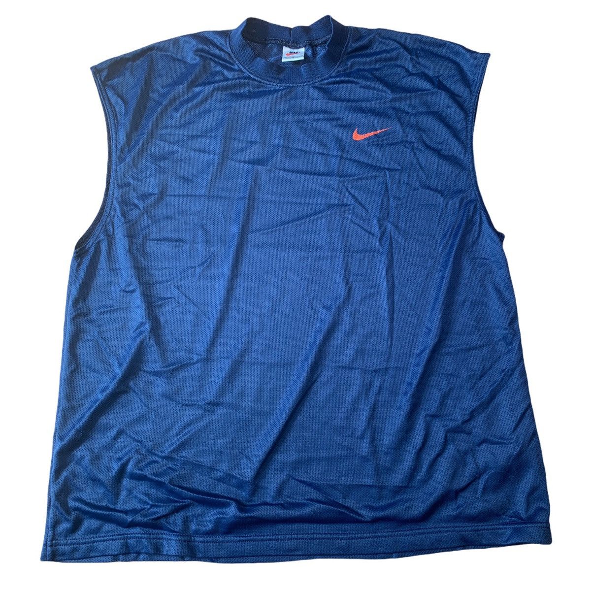 Nike × Vintage Vintage 90s Nike Swoosh Mesh Vest Made In USA Size US XL / EU 56 / 4 - 2 Thumbnail