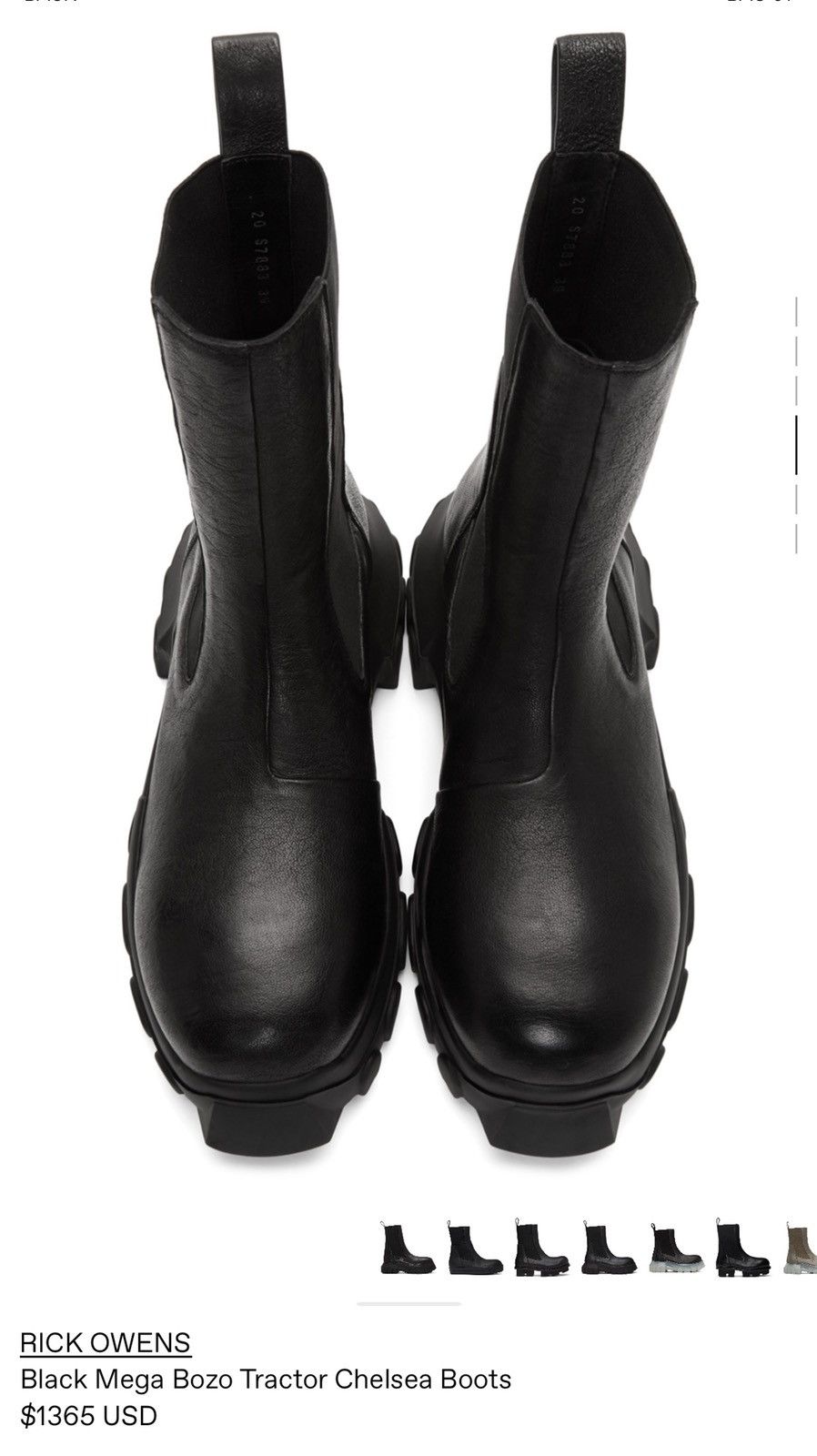 Rick Owens Rick Owens Mega Bozo Tractor Beetle Boots | Grailed