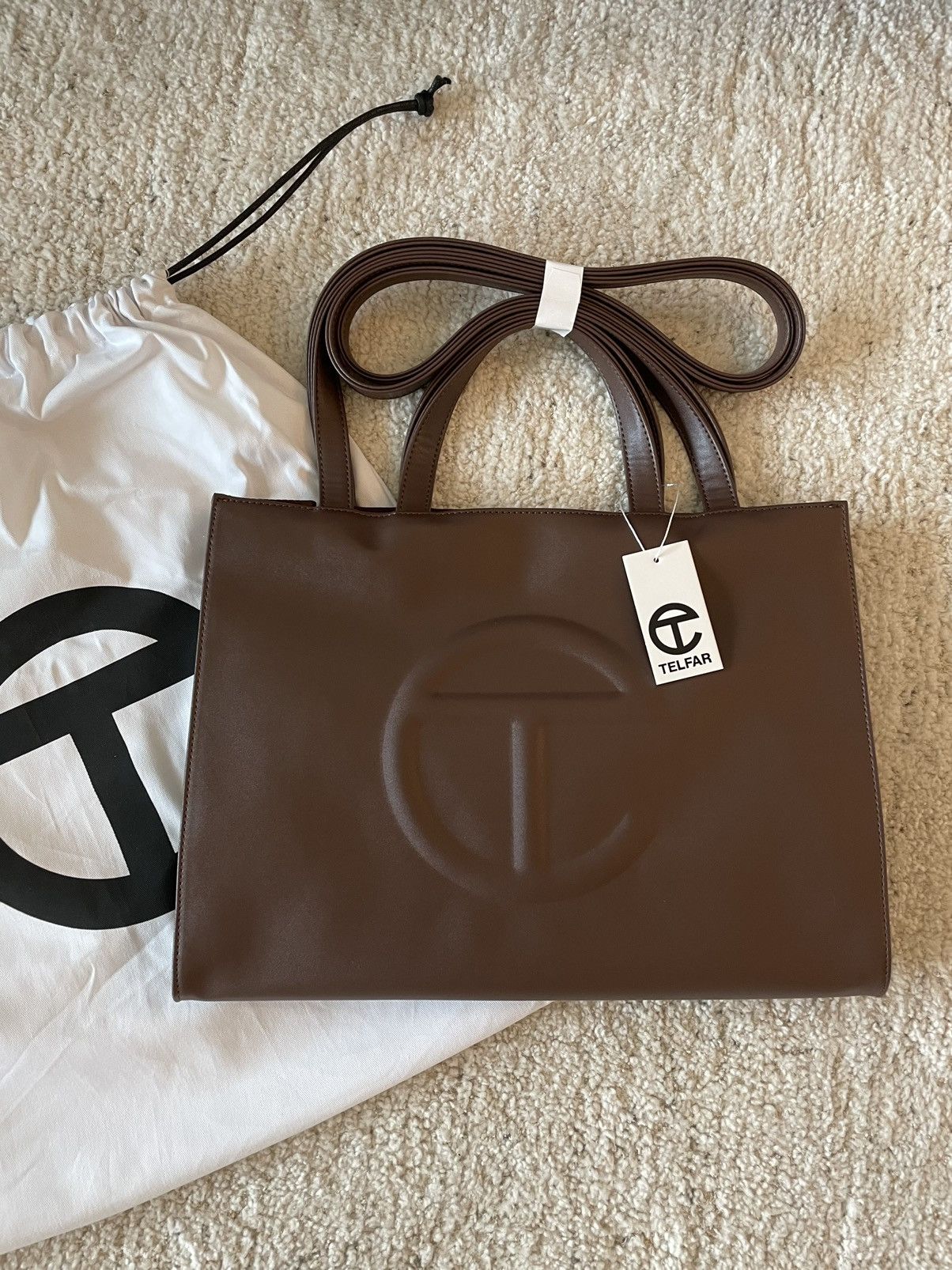 High quality Shopping Bag Medium Chocolate Brown