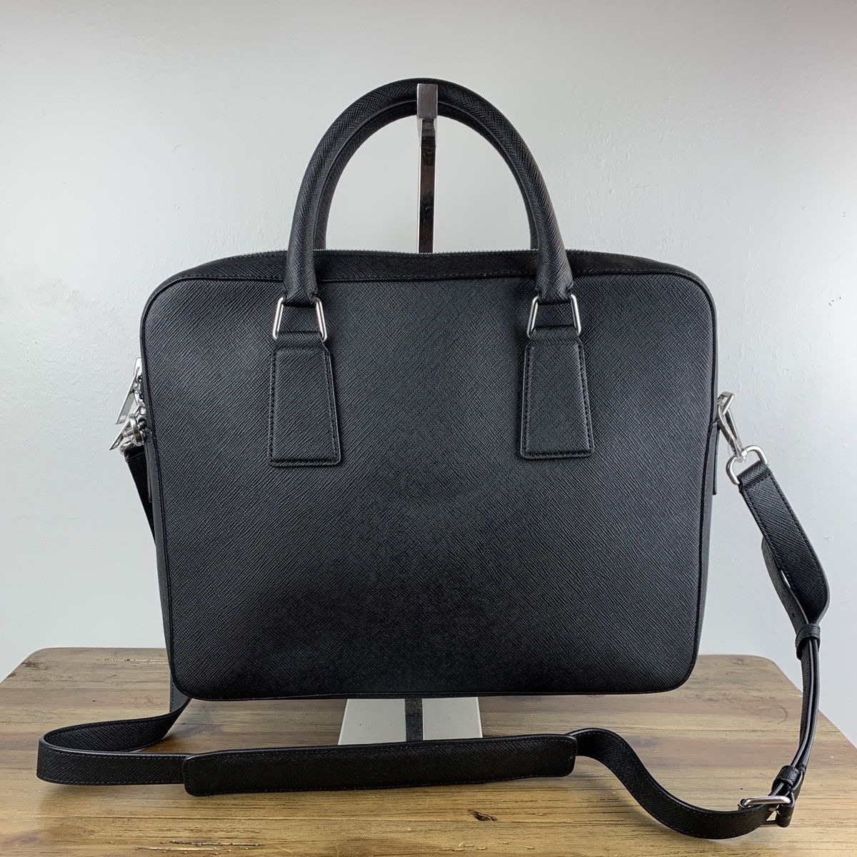 Sandro Sandro Paris Downtown Saffiano Leather Briefcase Grailed