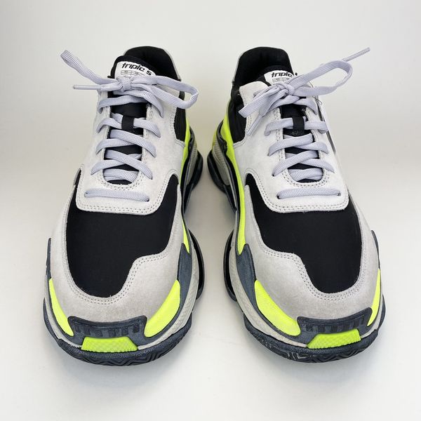 Balenciaga Triple S V2 Neon Green/ Grey Sneakers | Grailed