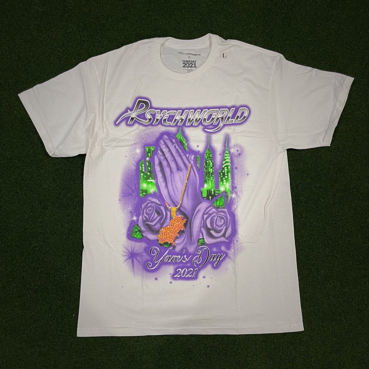 Psychworld Yams day 2021 Psychworld tee shirt Grailed