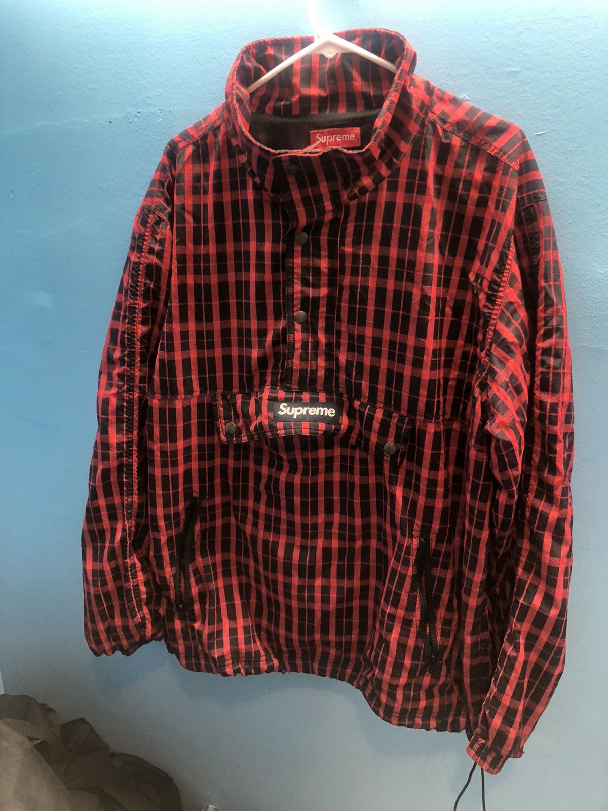 Supreme Nylon Plaid Pullover | Grailed