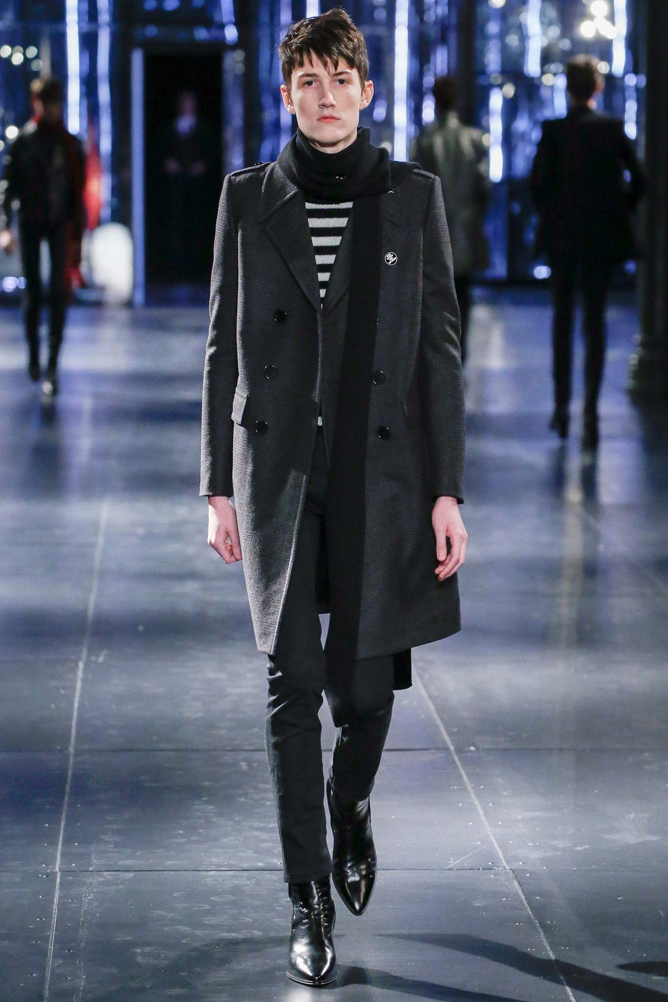 Saint Laurent Paris Saint Laurent FW15 Double-Breasted Wool Tube Coat Size US L / EU 52-54 / 3 - 7 Thumbnail