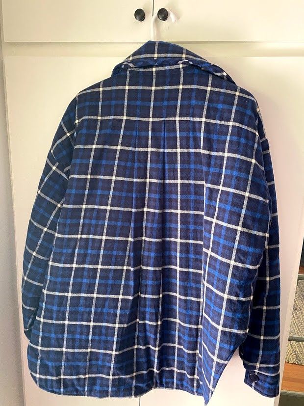 Balenciaga BALENCIAGA BLUE FLANNEL PLAID PADDED SHIRT PUFFER JACKET Size US M / EU 48-50 / 2 - 4 Thumbnail