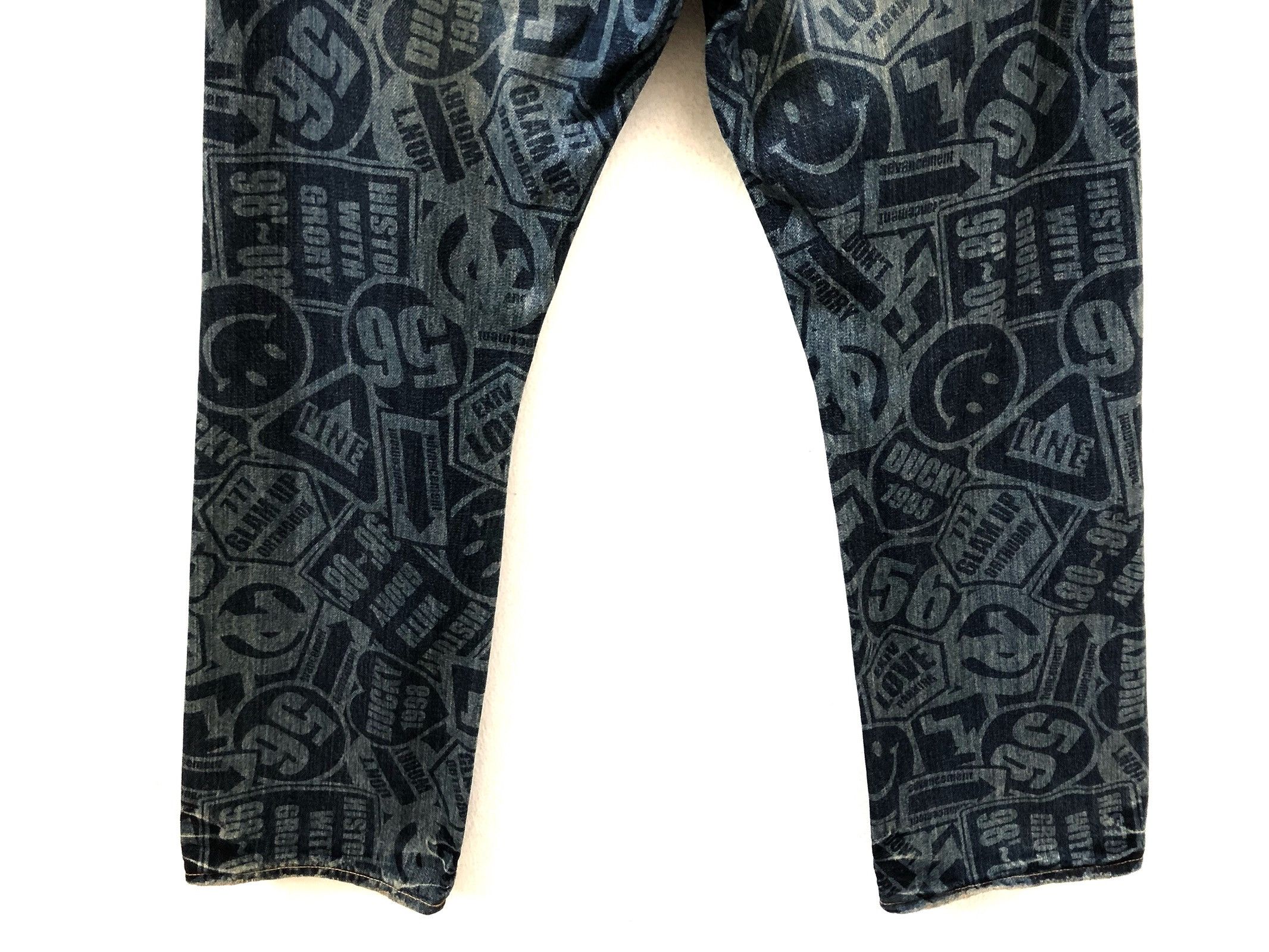 Vintage Japanese Brand Co&Lu All Printed Sign Symbol Denim Jeans Size US 32 / EU 48 - 7 Thumbnail