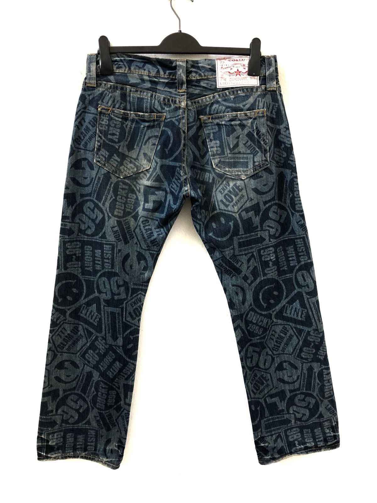 Vintage Japanese Brand Co&Lu All Printed Sign Symbol Denim Jeans Size US 32 / EU 48 - 5 Thumbnail