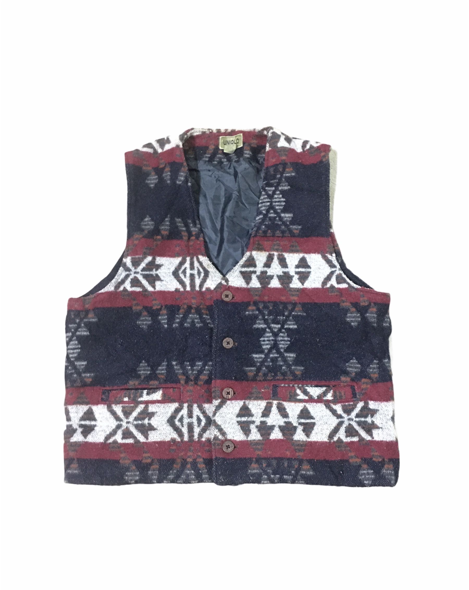 Uniqlo Vintage Uniqlo Wool Vest Native Design Size US M / EU 48-50 / 2 - 1 Thumbnail