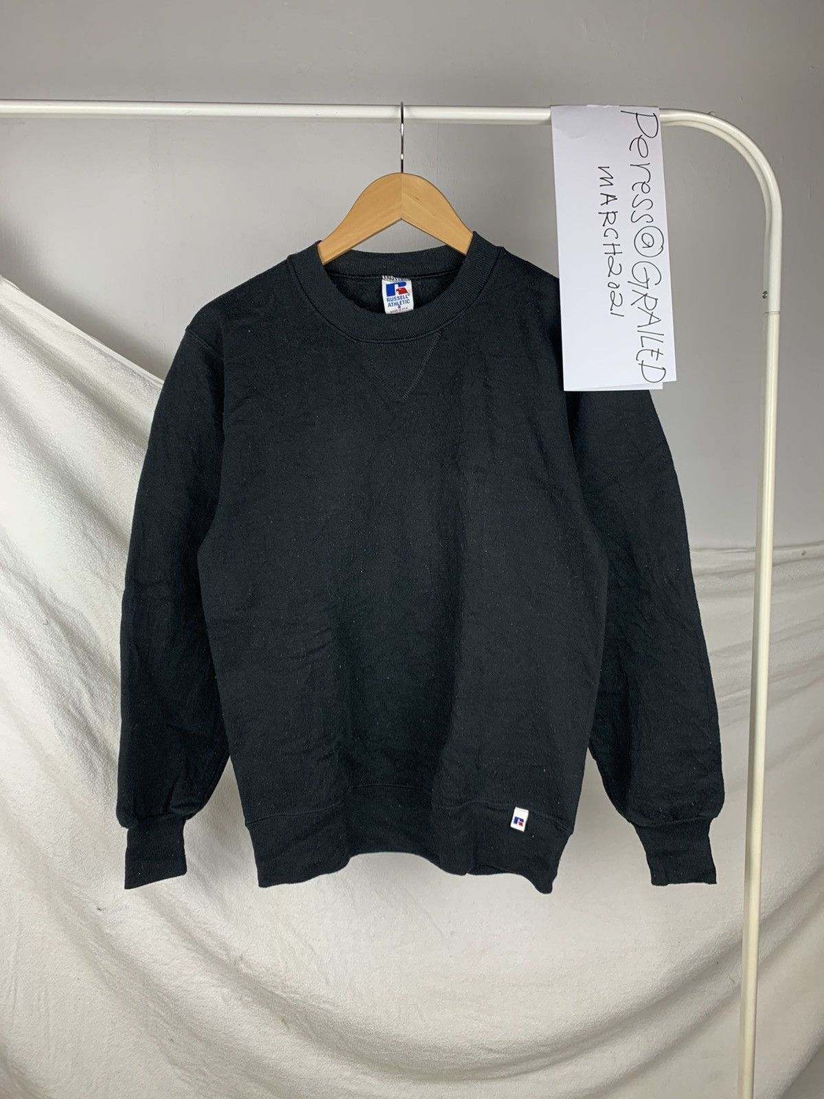 Russell Athletic × Vintage Vintage Russel Athletic Plain Sweatshirt Kanye Travis Style Size US S / EU 44-46 / 1 - 1 Thumbnail